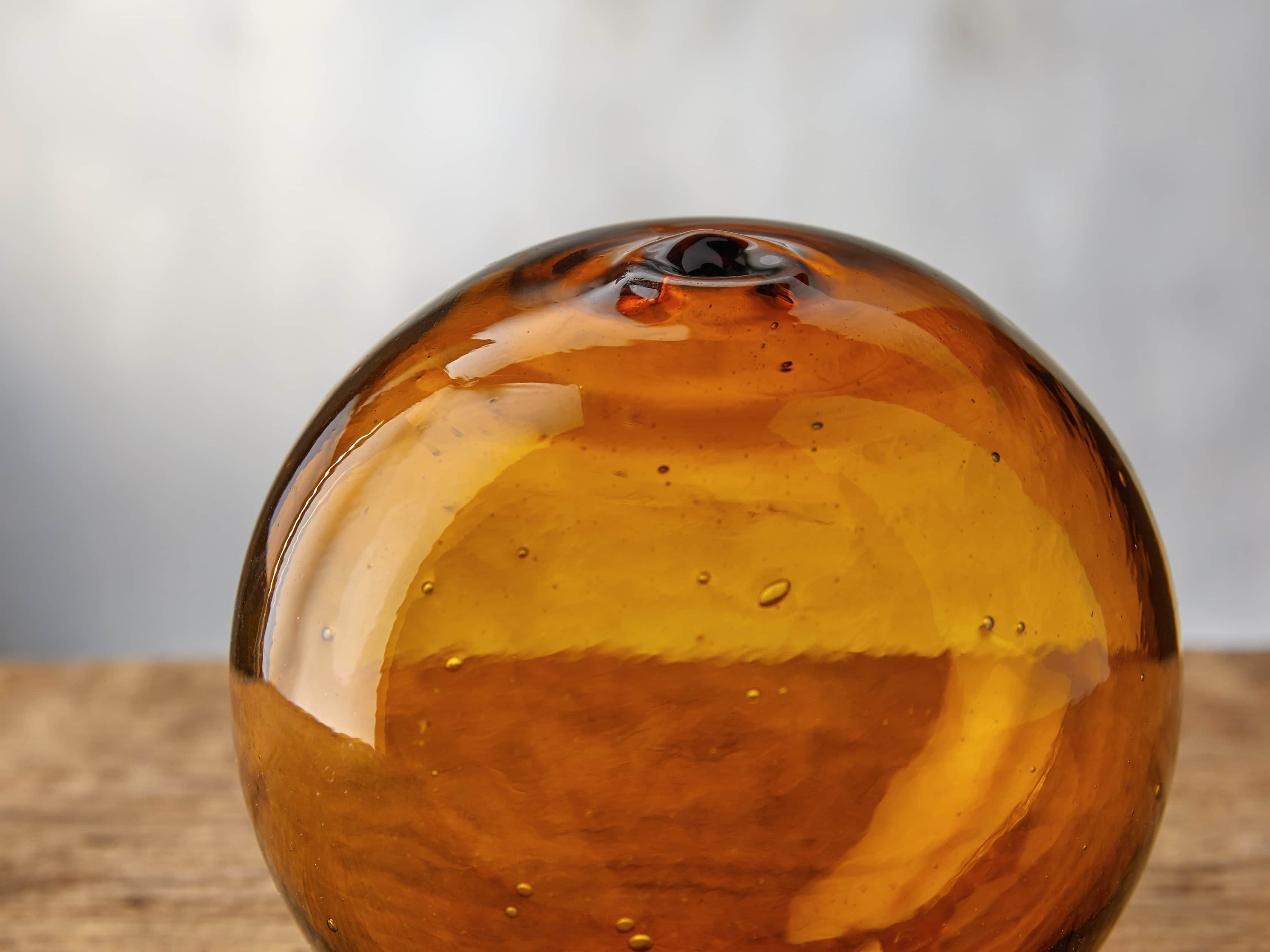 Small Amber Bubble Sphere, slide 2 of 4