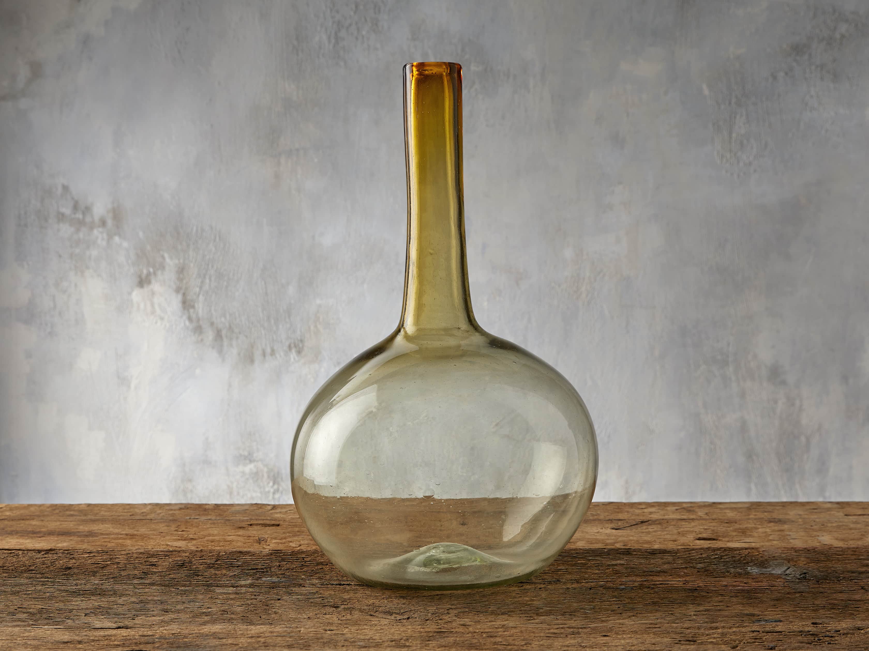 Round Modern Demijohn in Amber, slide 1 of 3