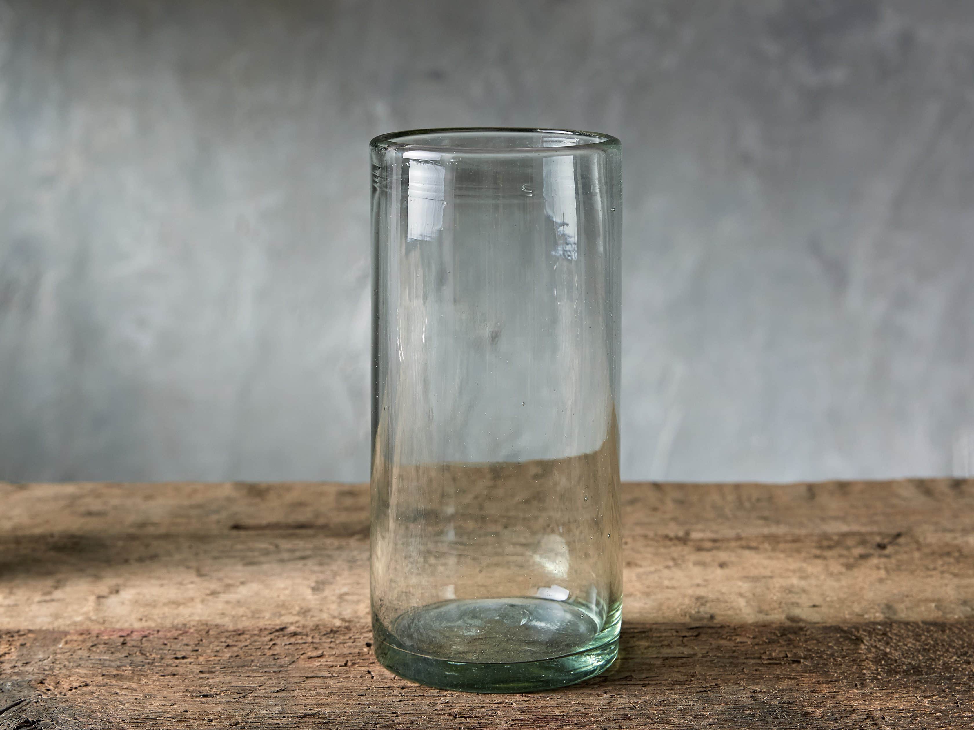 Recycled Glass Clear Cylinder