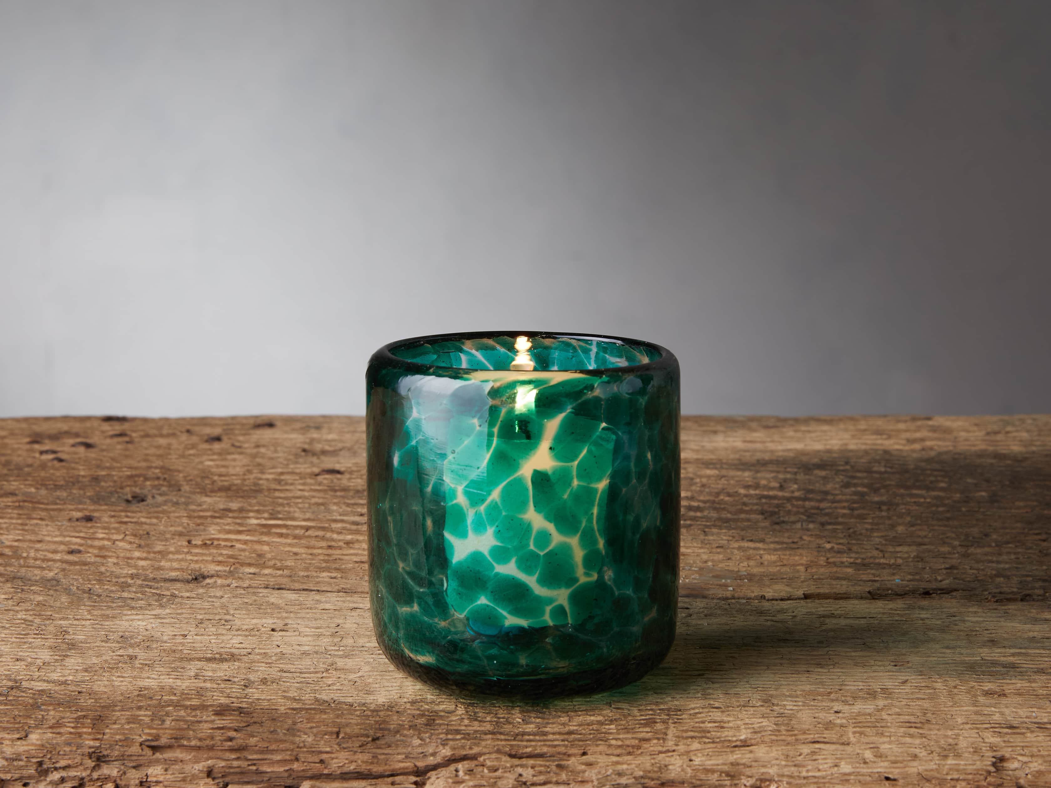 Bubble Glass Votive Holders in Green (set of 3), slide 1 of 3