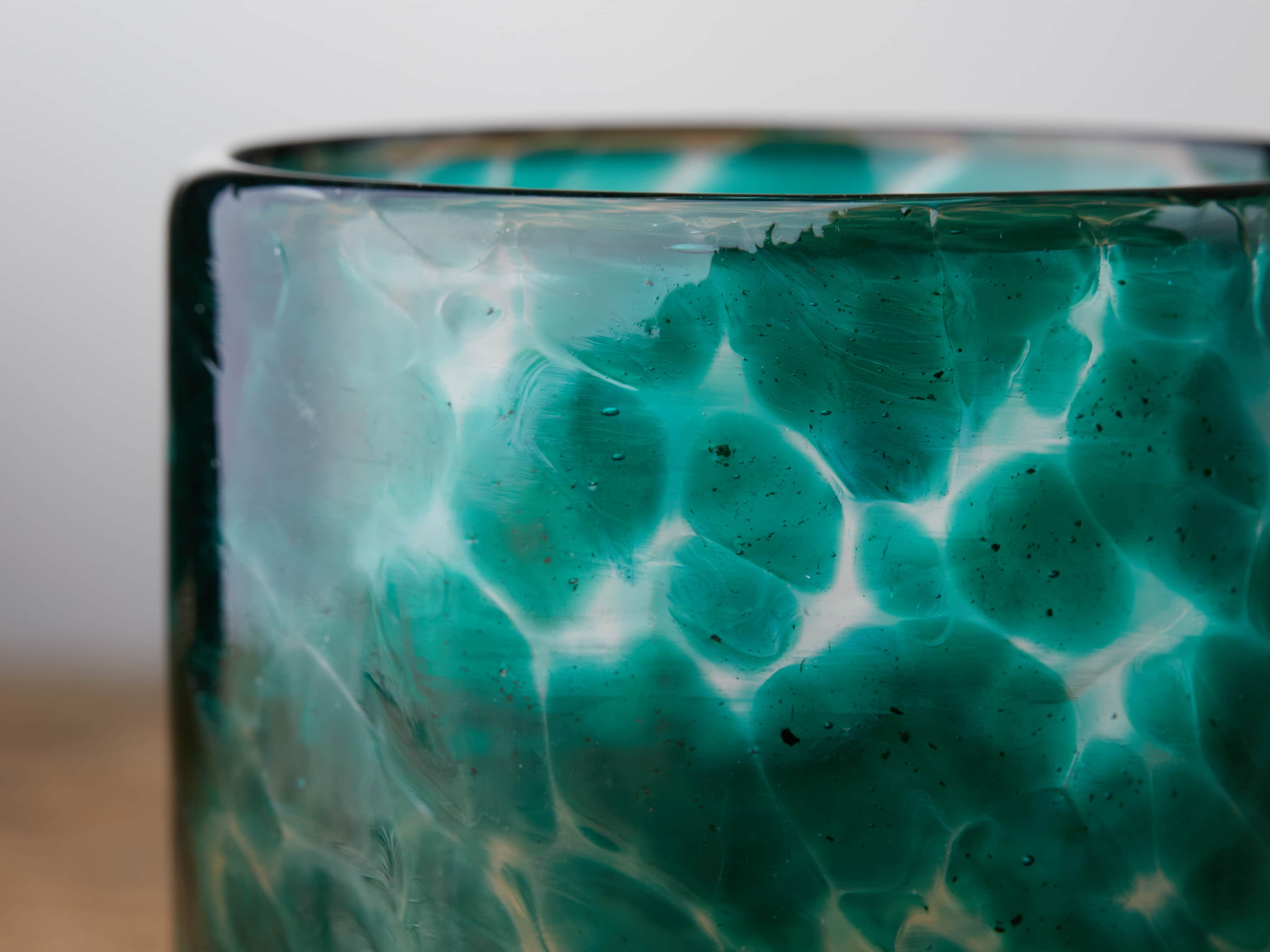 Bubble Glass Votive Holders in Green (set of 3), slide 2 of 3