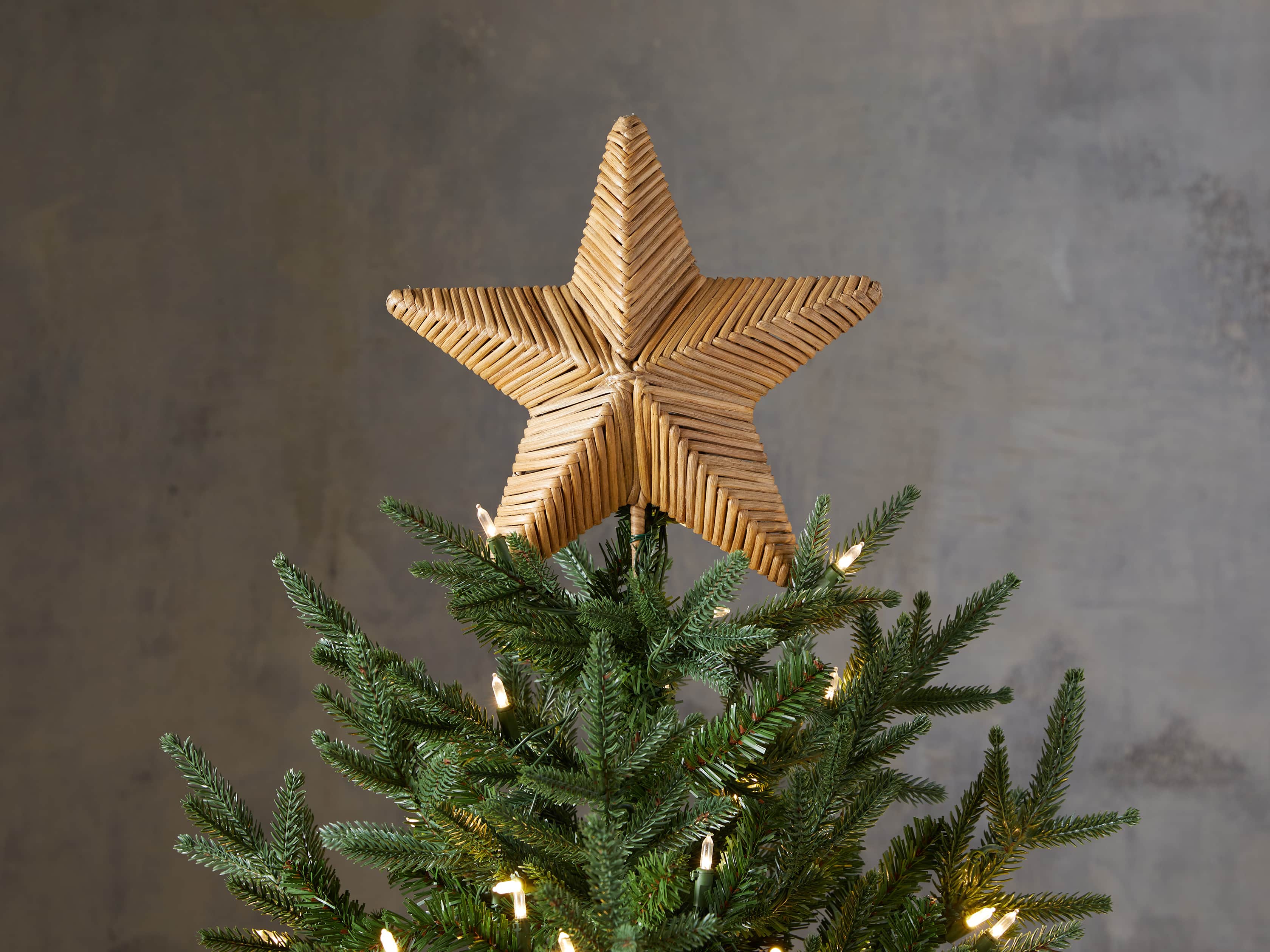 Rattan Star Tree Topper, slide 1 of 2