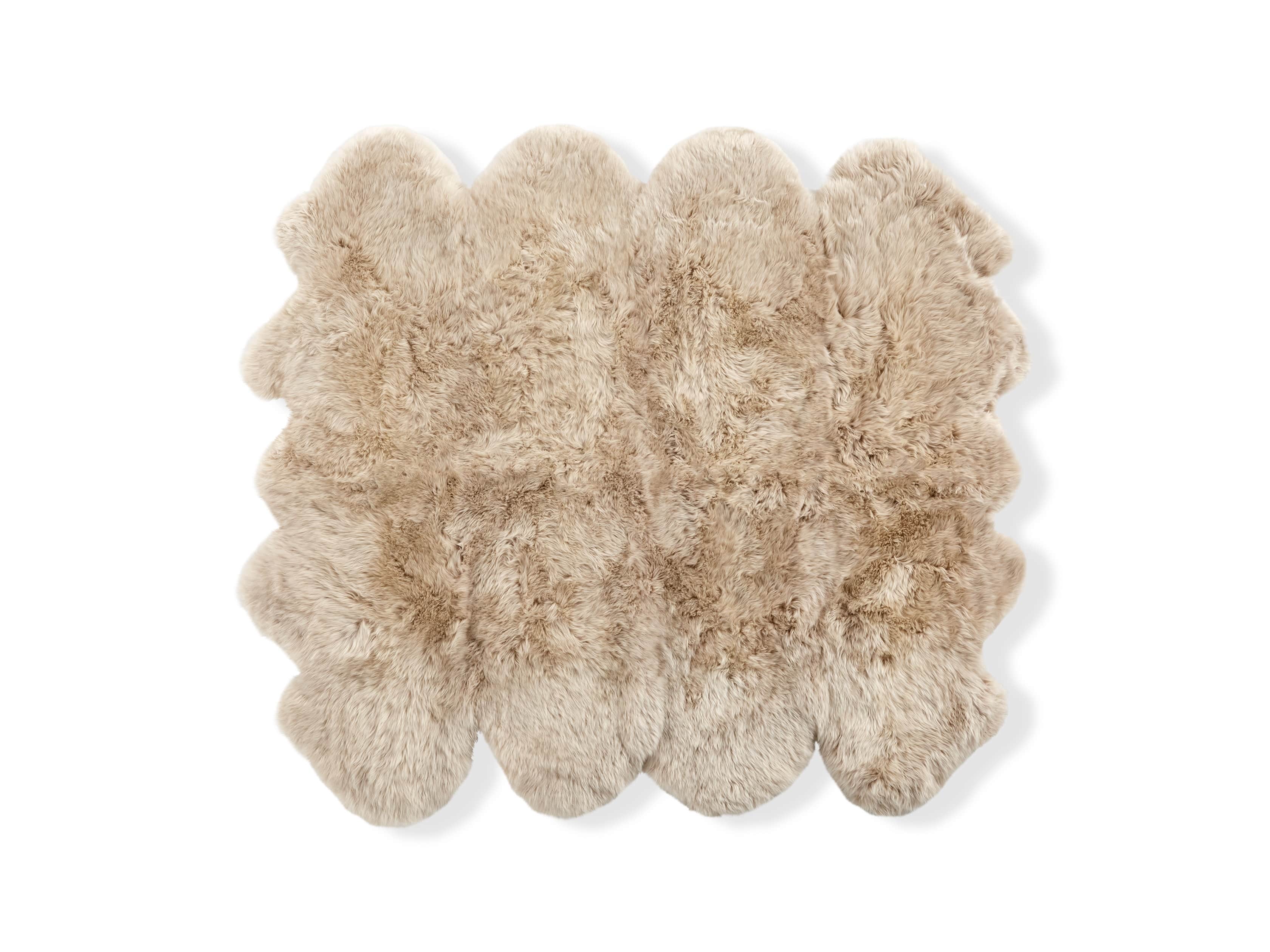 Sheepskin Wool 7' x 6' Rug in Linen, slide 3 of 3