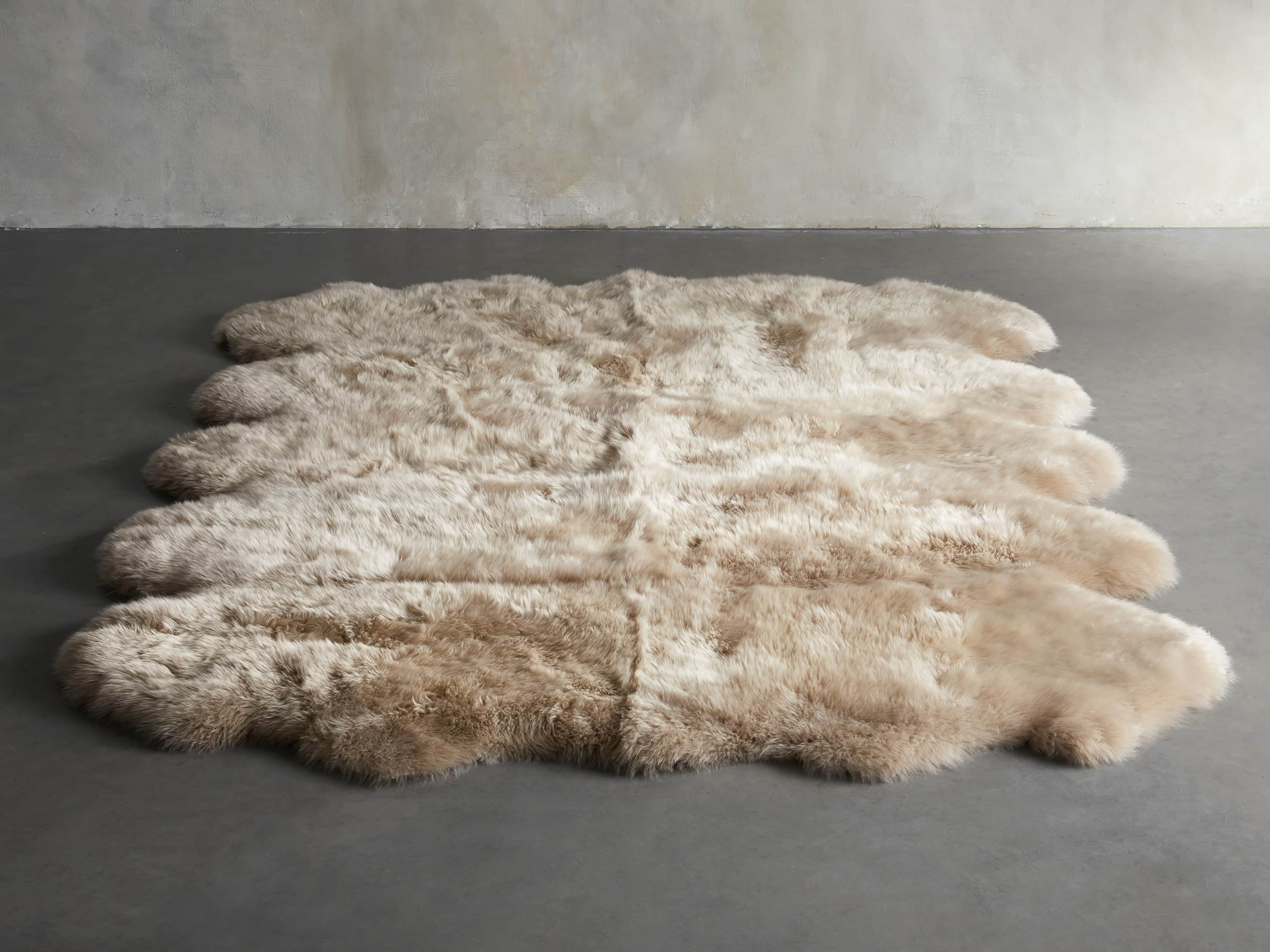 Sheepskin Wool Rug In Linen Arhaus