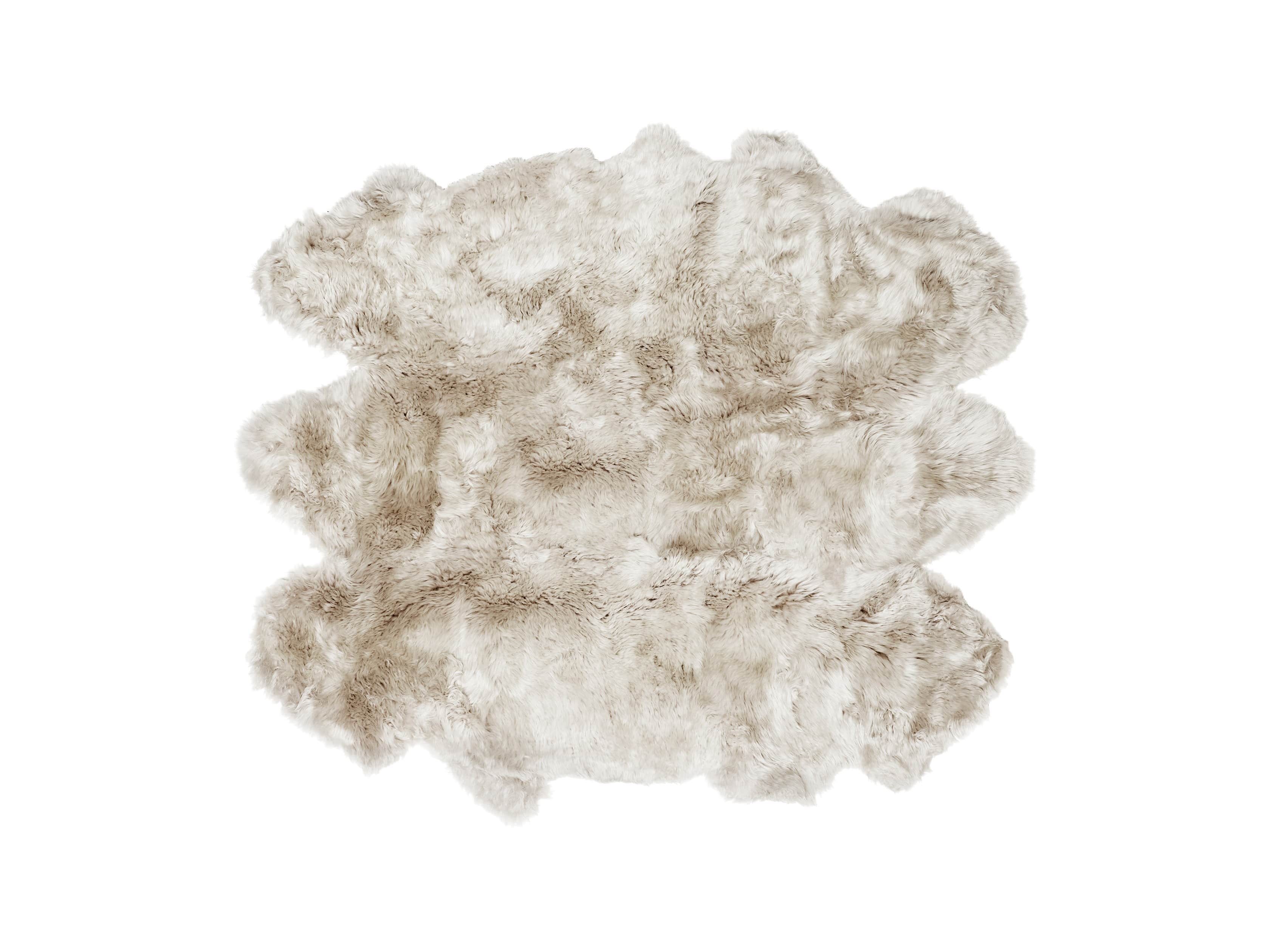 Sheepskin Wool 6' x 5' Rug In Linen, slide 2 of 4