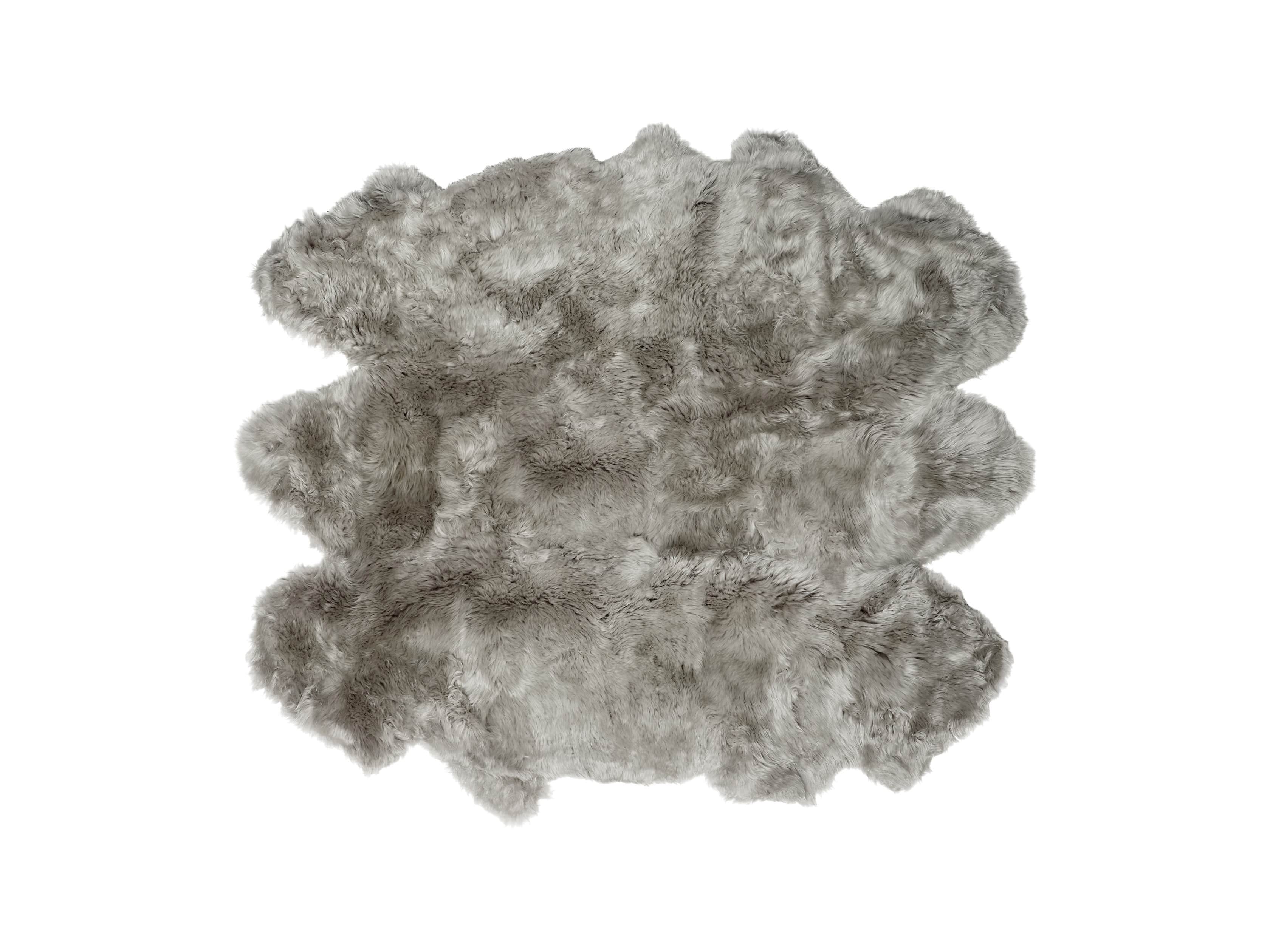 Sheepskin Wool 6' x 5' Rug In Vole, slide 2 of 3