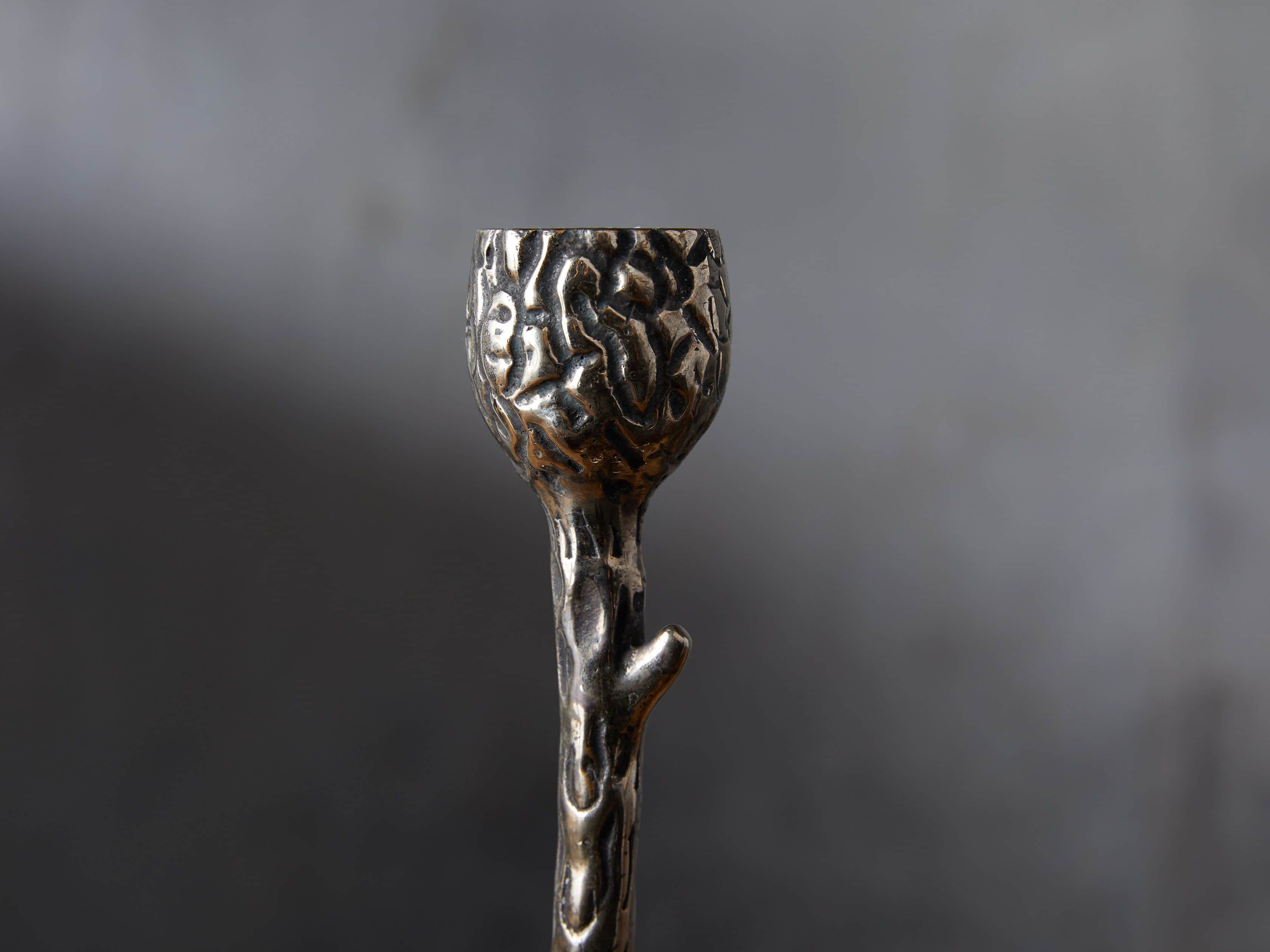 Small Acadia Taper Holder in Silver, slide 3 of 6