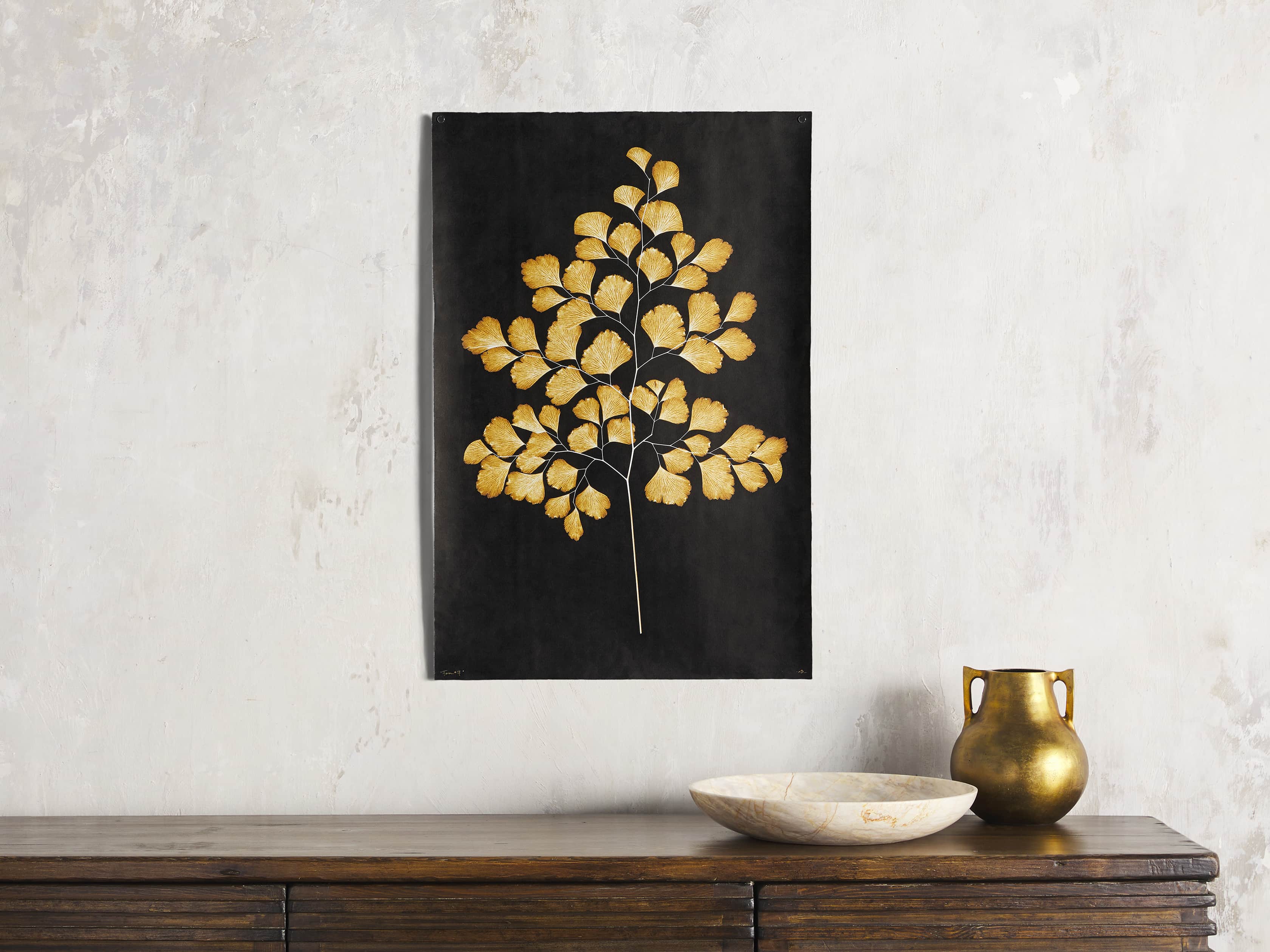 Goldern Fern Framed Print I, slide 1 of 7