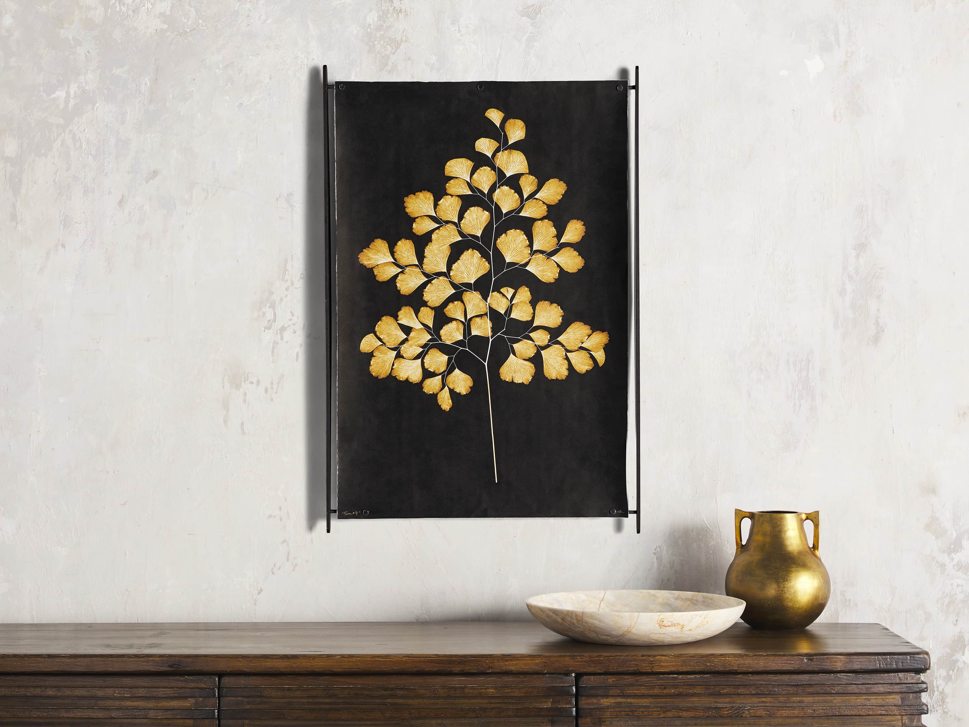 Goldern Fern Framed Print I, slide 3 of 7