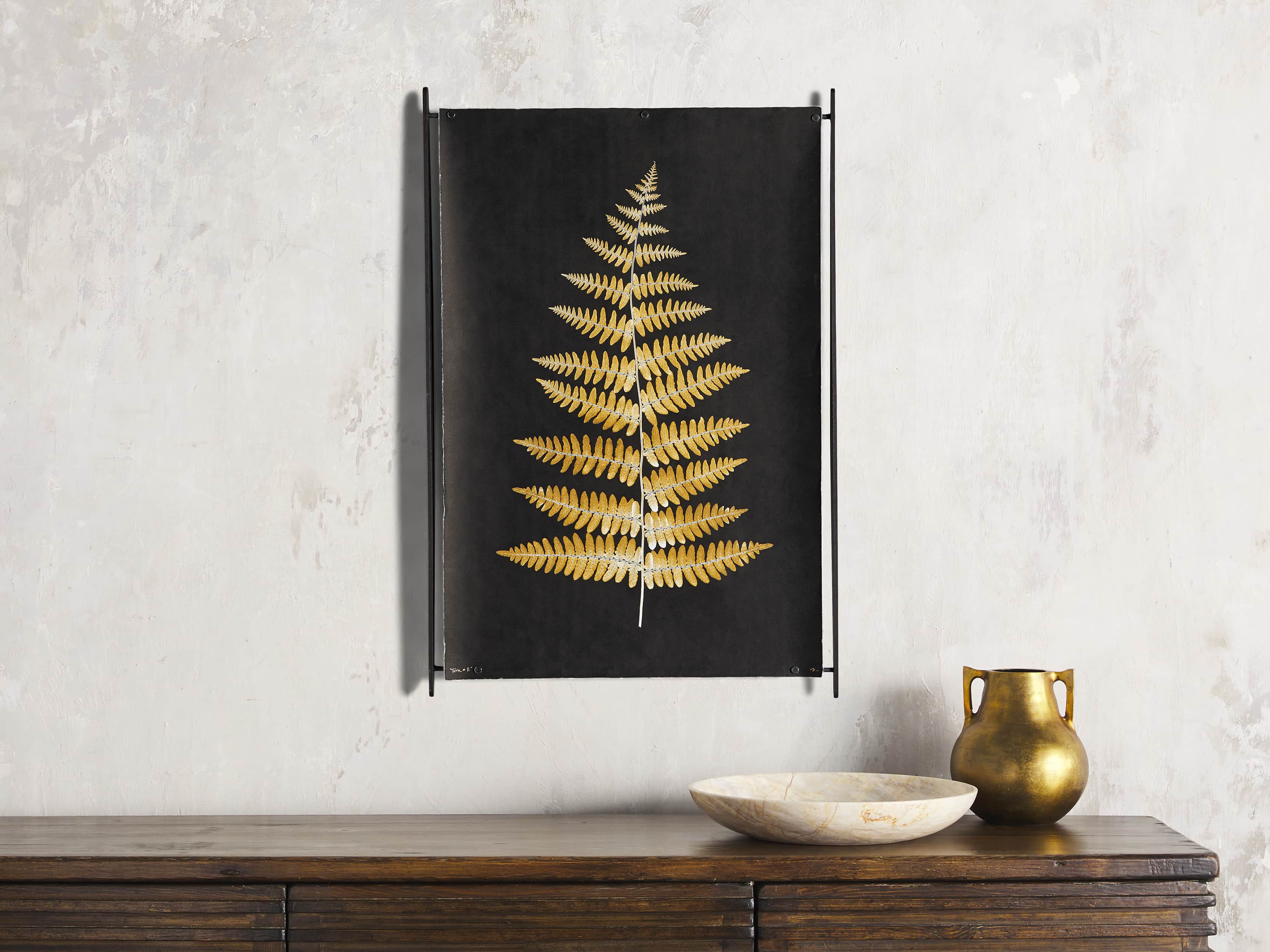Goldern Fern Framed Print II, slide 4 of 7