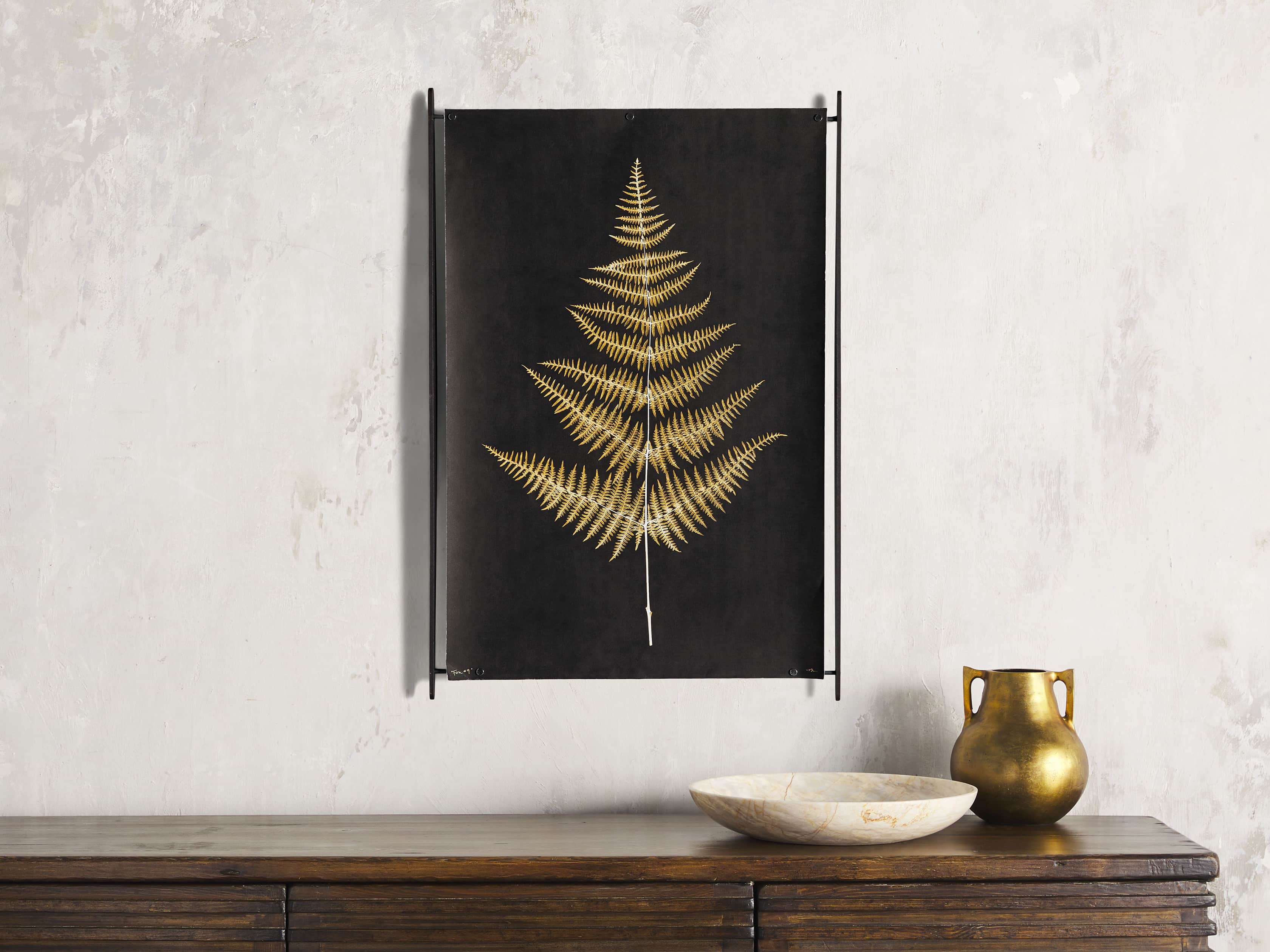 Goldern Fern Framed Print III, slide 4 of 8