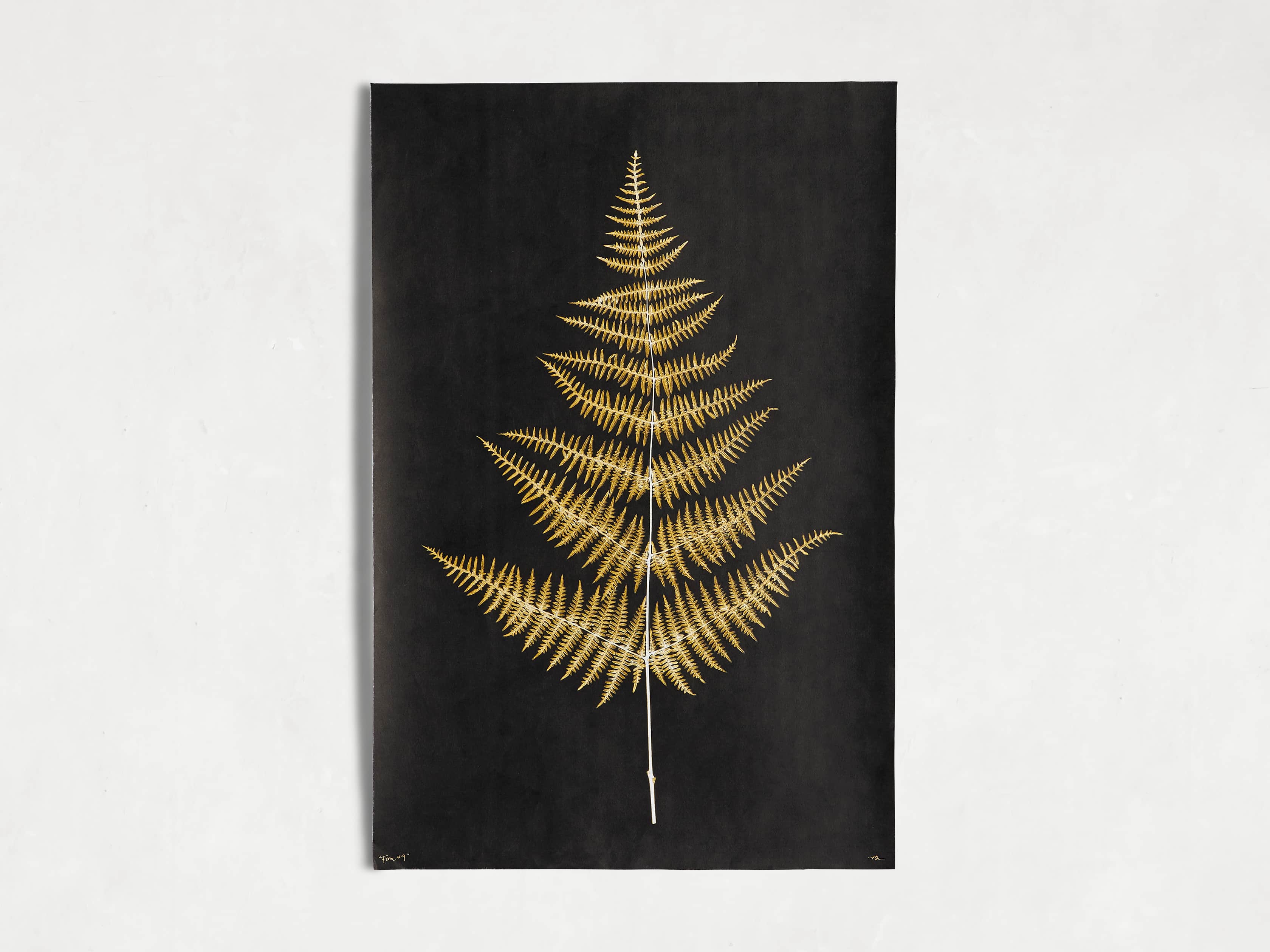 Goldern Fern Framed Print III, slide 3 of 8