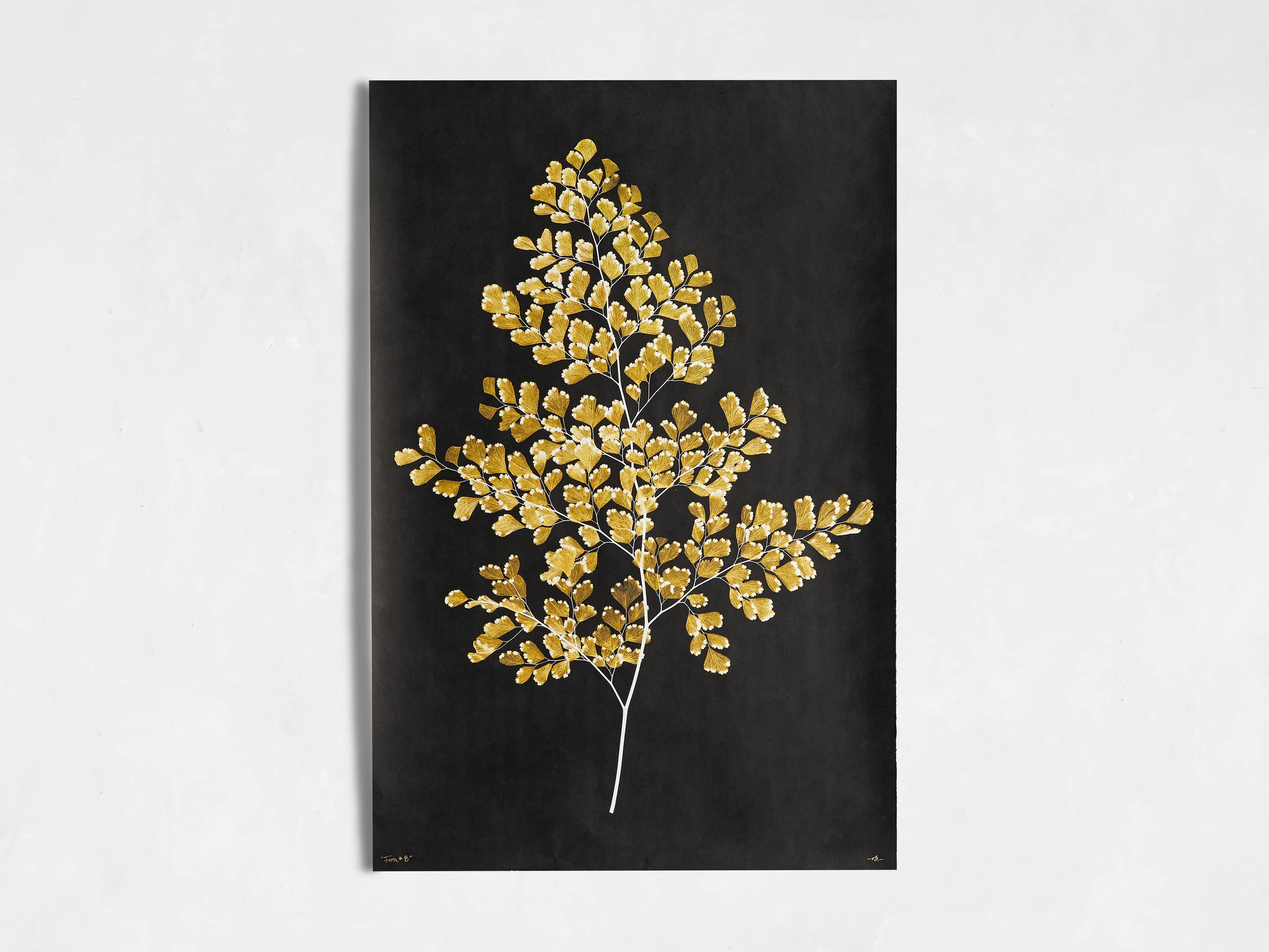 Goldern Fern Framed Print IV, slide 3 of 7