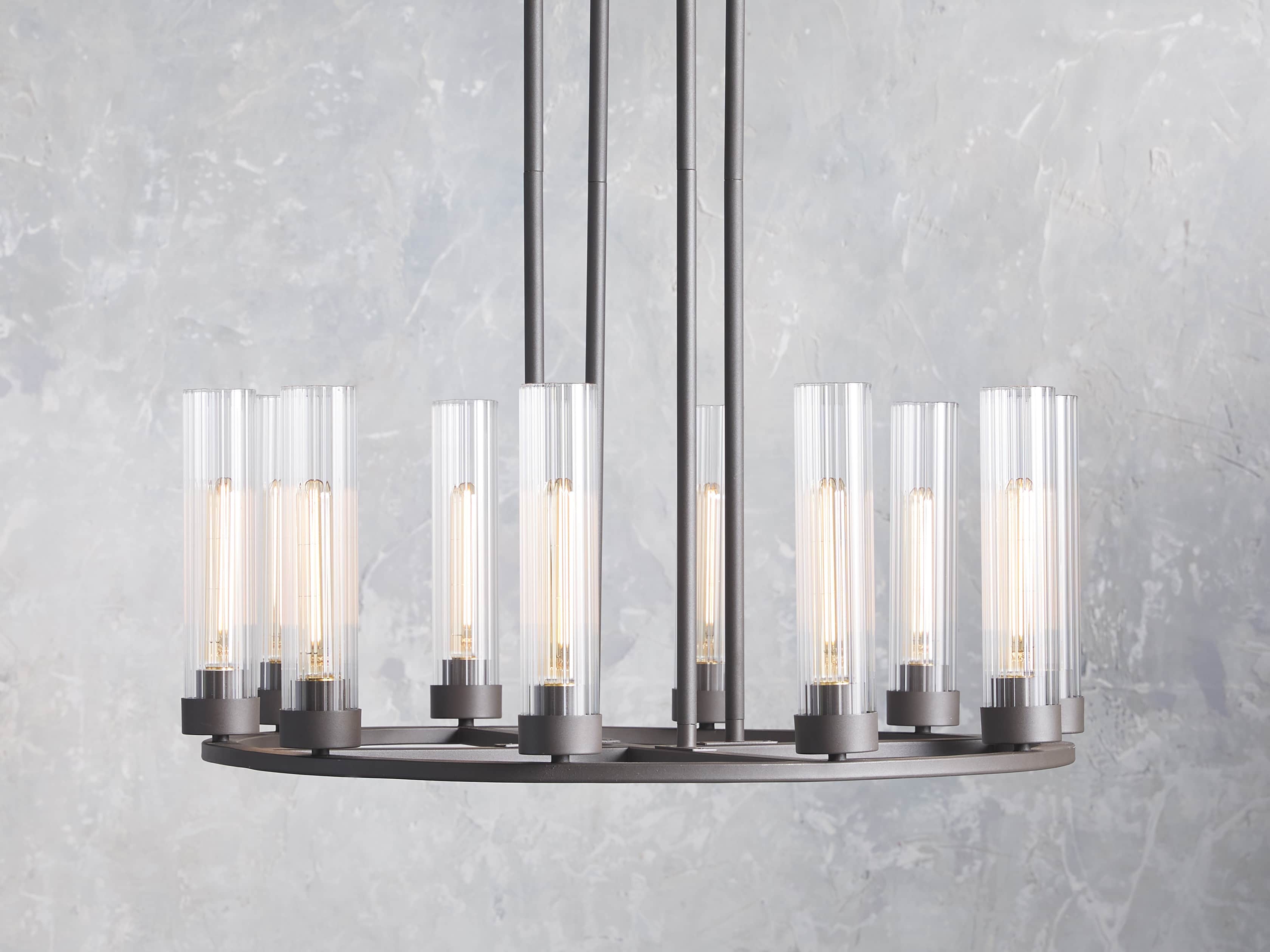 Andreas 10 light Chandelier, slide 1 of 7