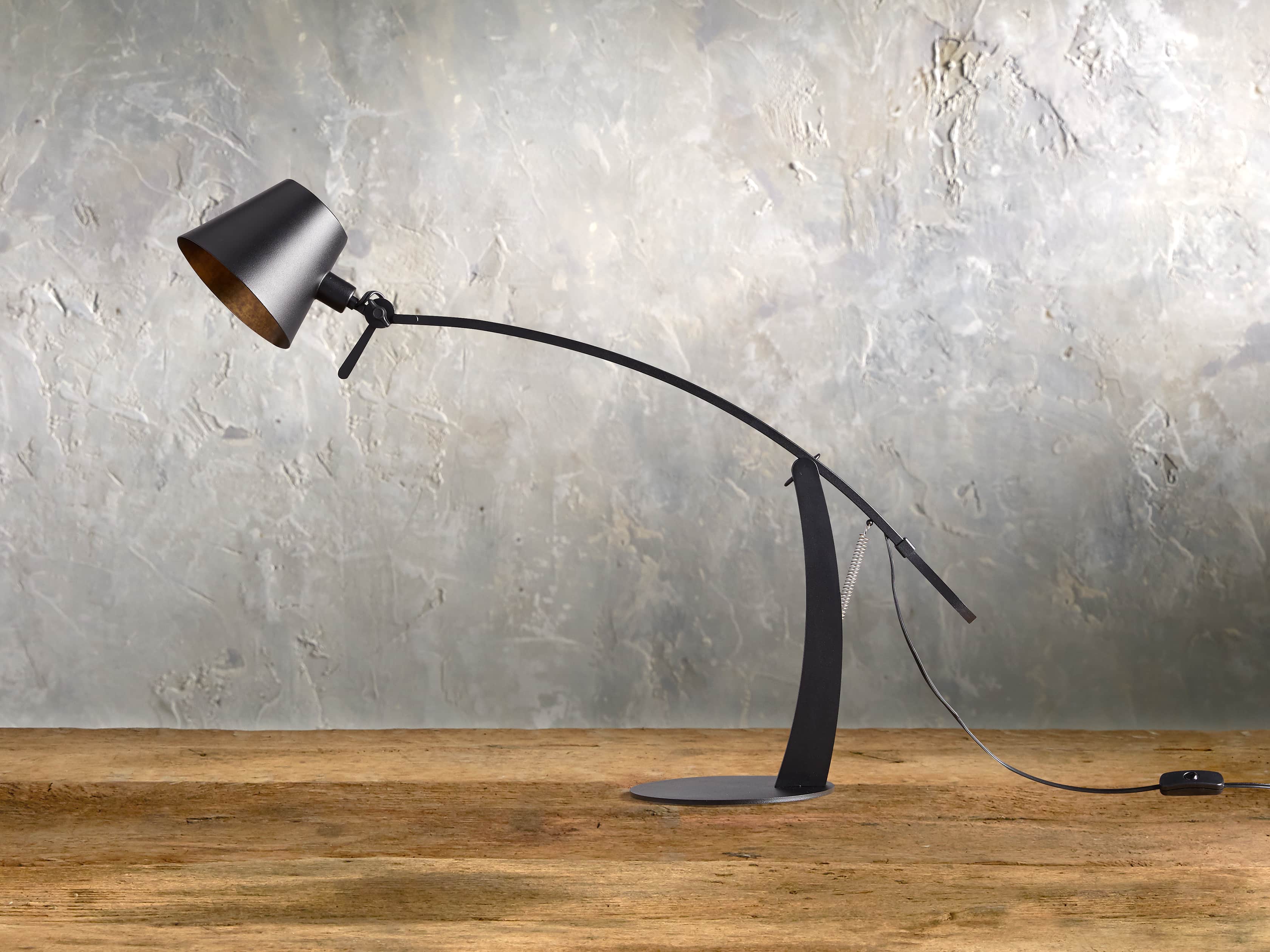 Arcadia Arc Table Lamp in Black, slide 2 of 5
