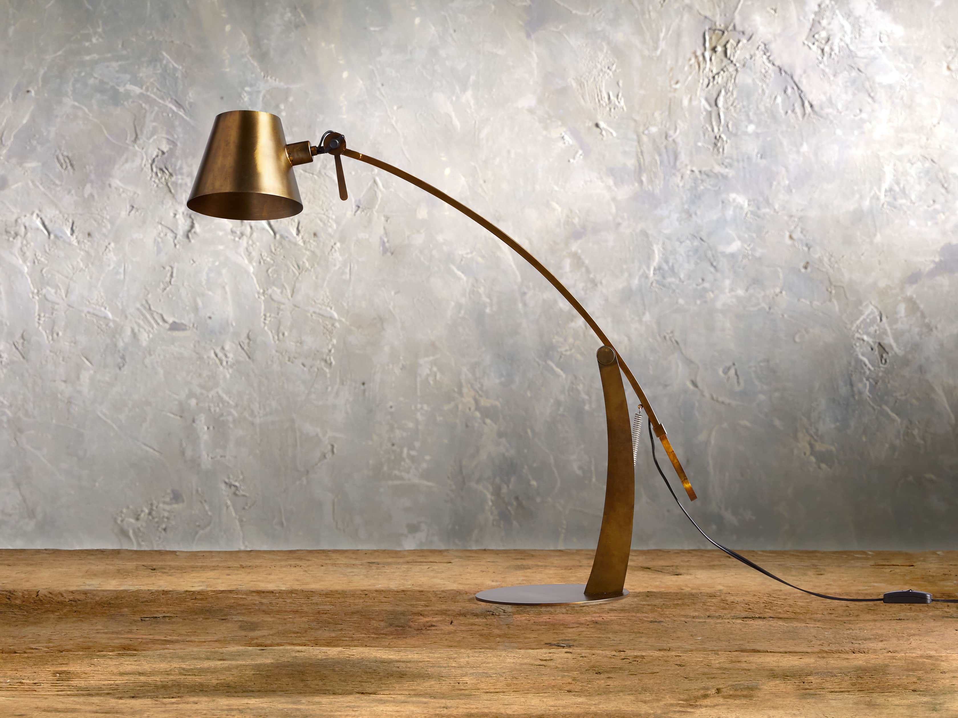 Arcadia Arc Table Lamp in Bronze, slide 3 of 5
