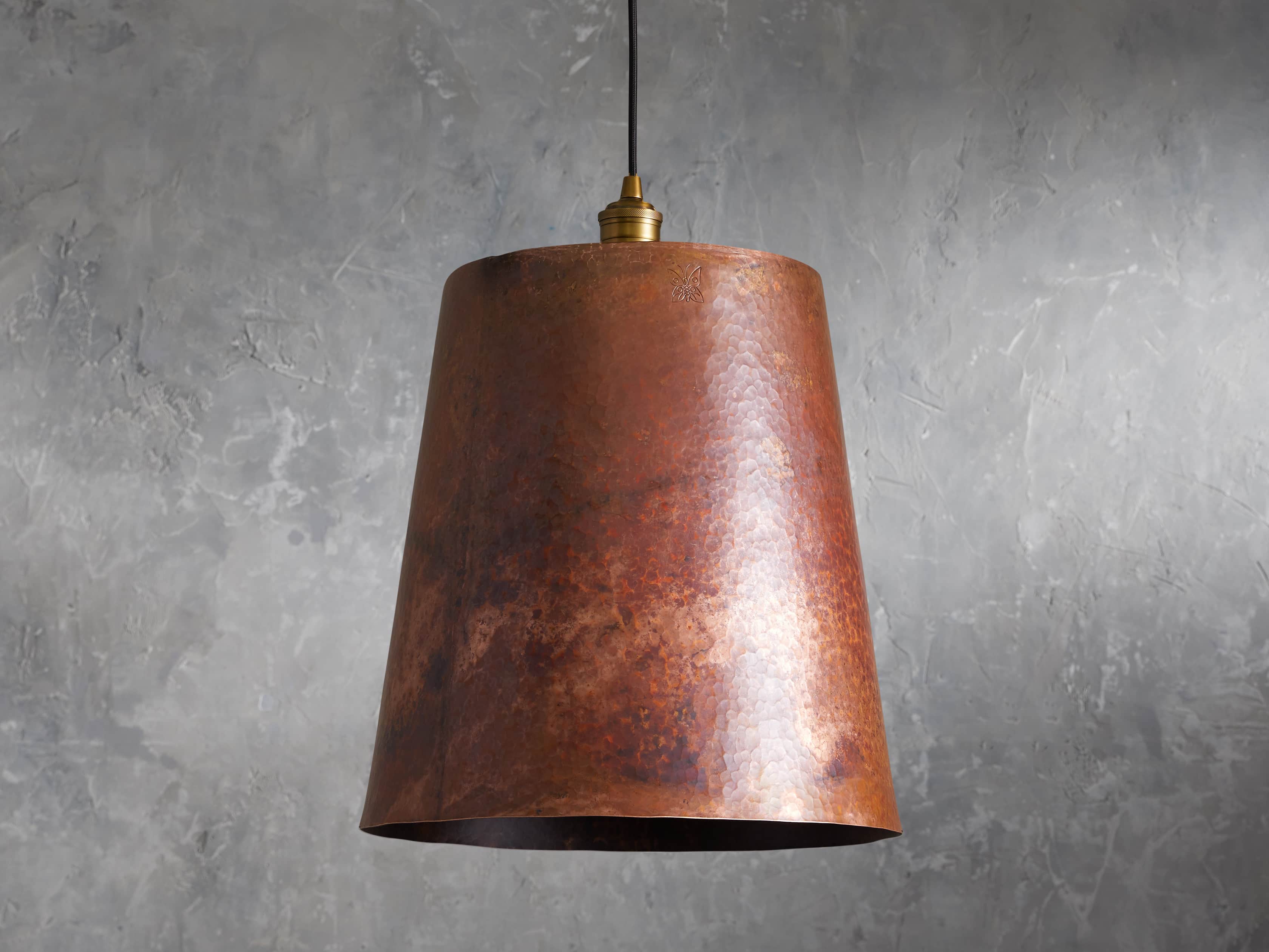 Copper 15" Tapered Pendant, slide 2 of 8