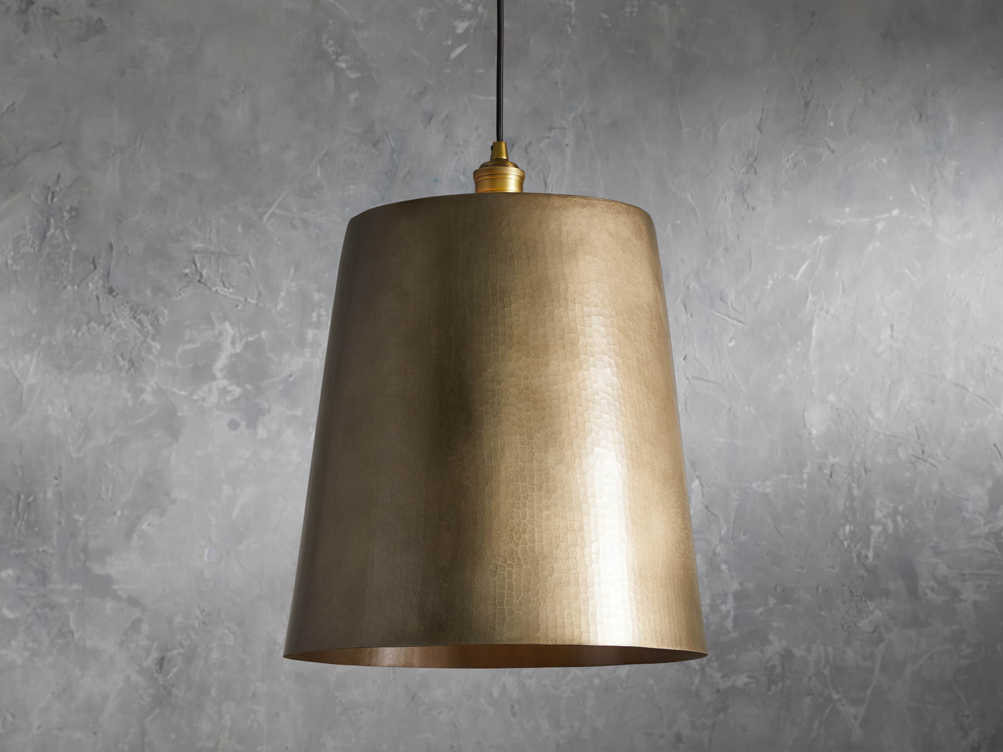 Brass 15" Tapered Pendant, slide 1 of 7
