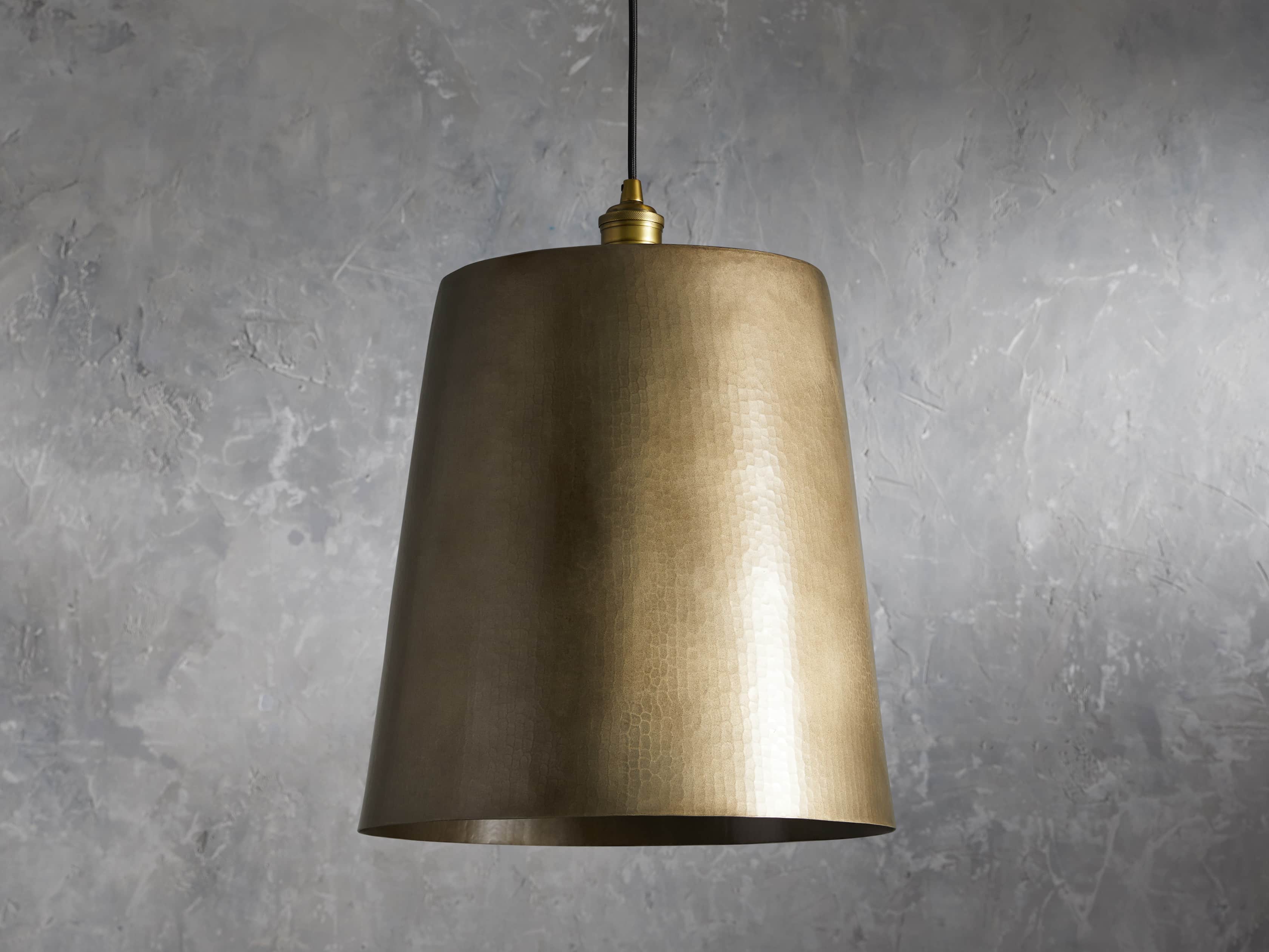 Brass 15" Tapered Pendant, slide 2 of 7