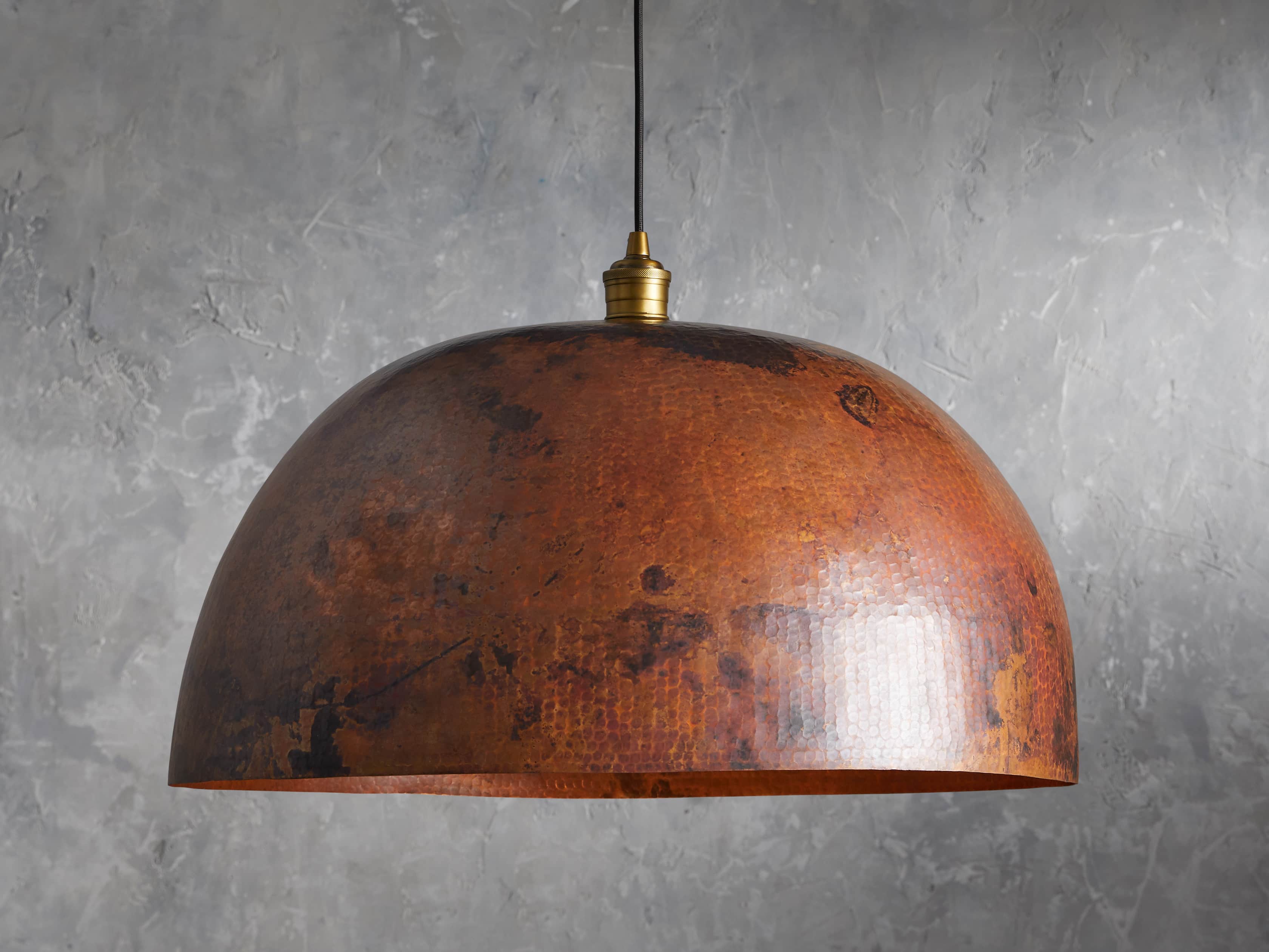 Dome Copper Pendant Arhaus - Copper Pendant Ceiling Light Fitting Instructions