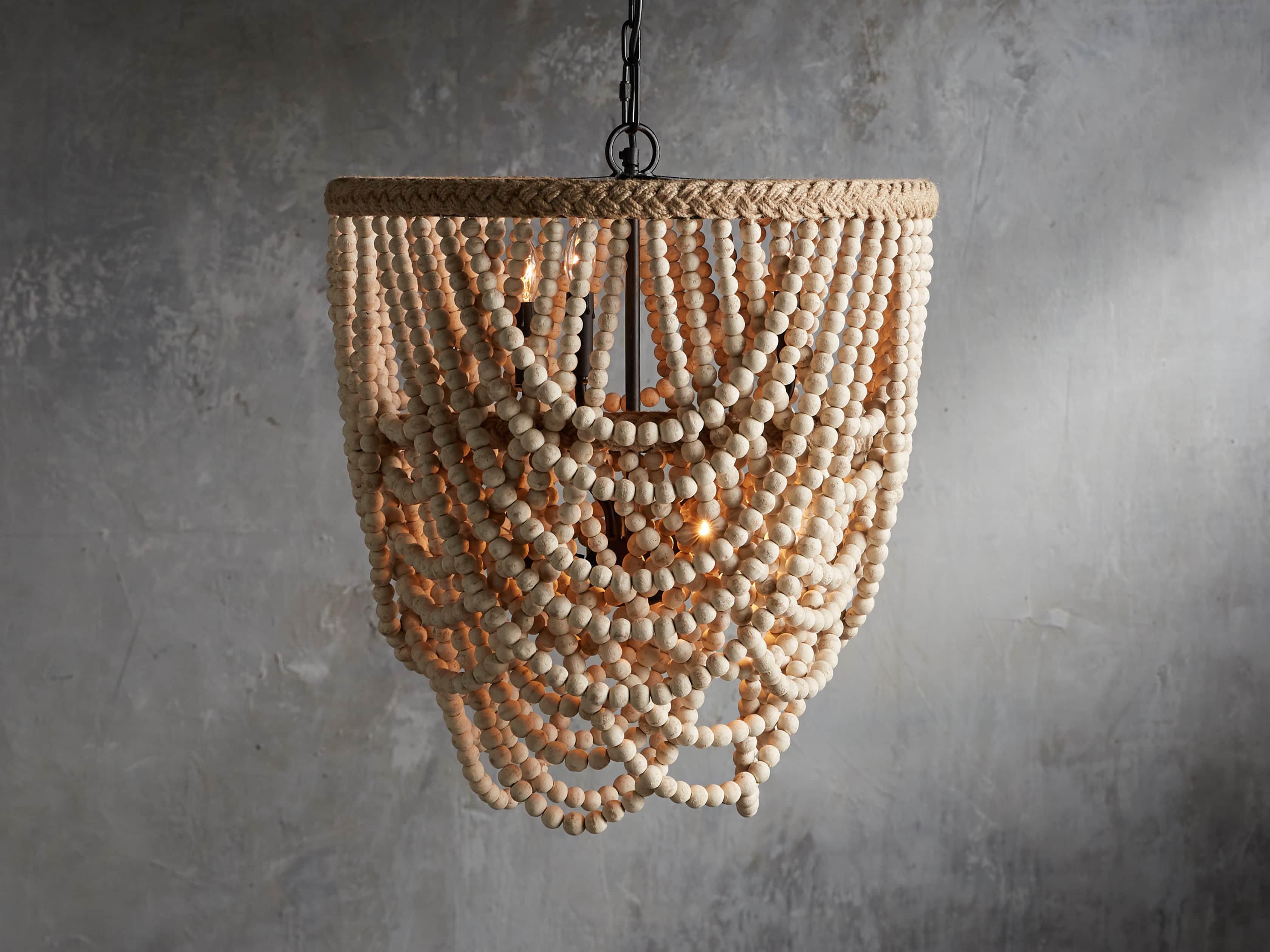 Cascade Ivory Six Light Chandelier