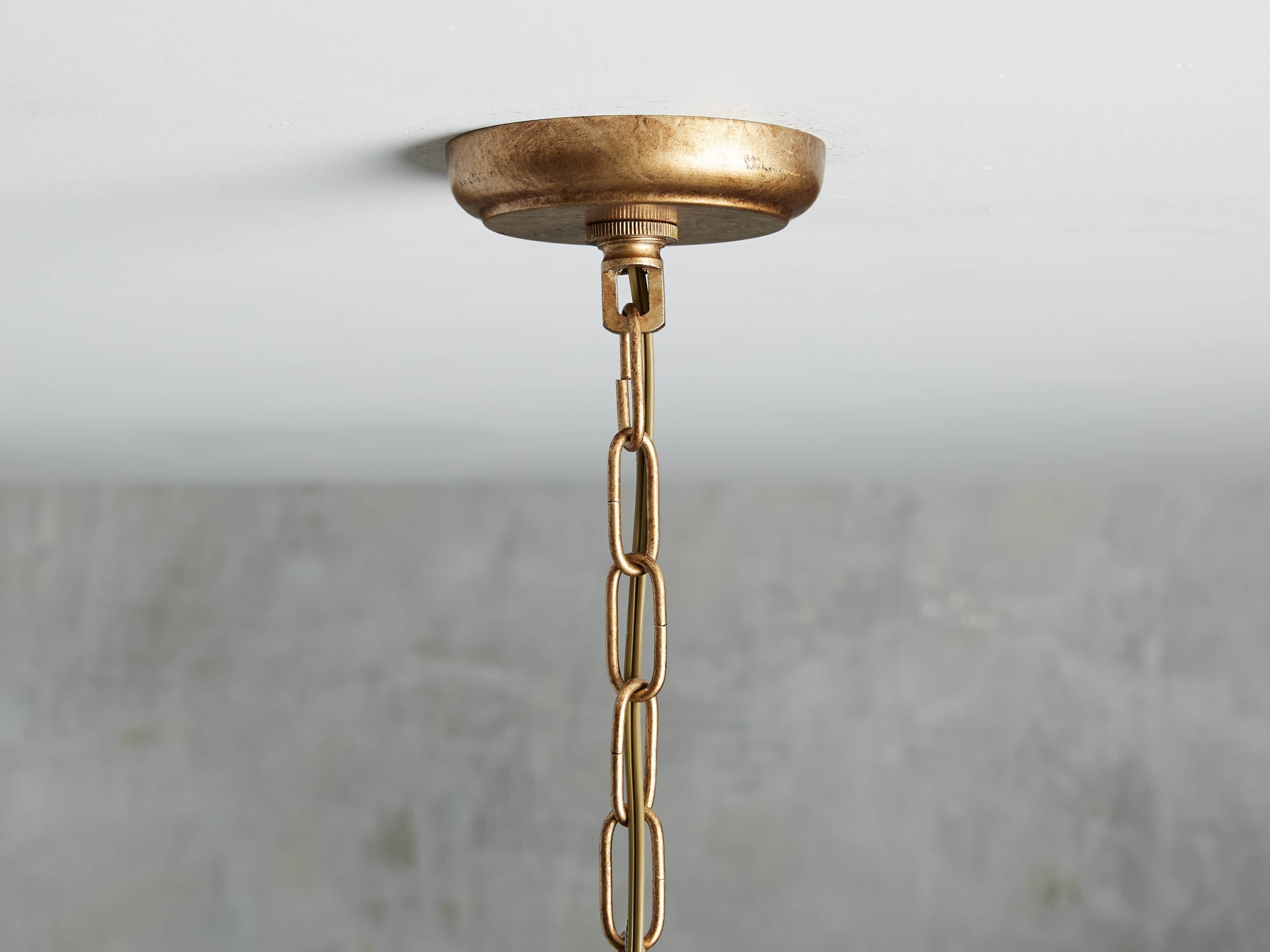 Garnet 33" Chandelier in Antique Brass