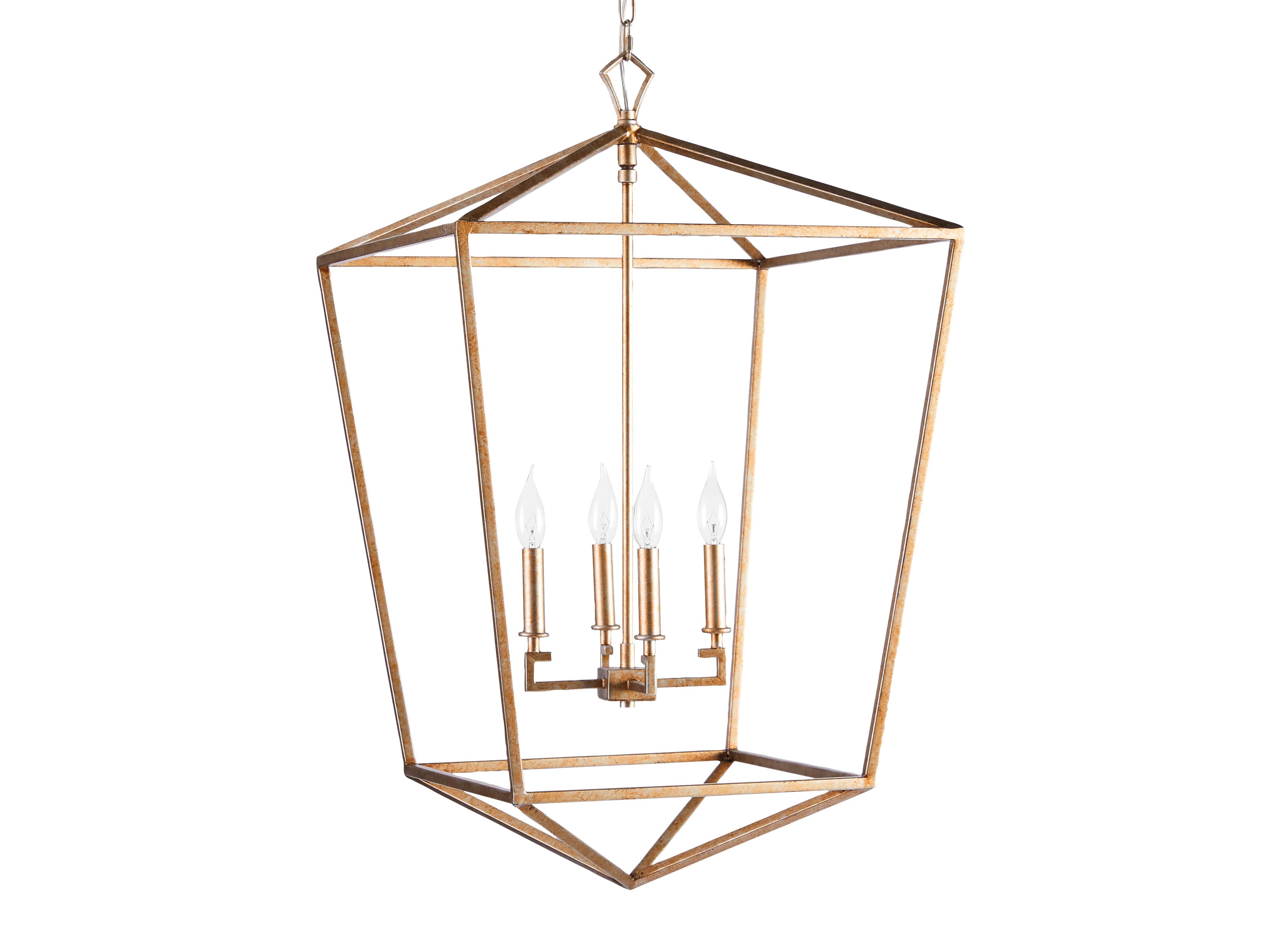 Garnet 33" Chandelier in Antique Brass