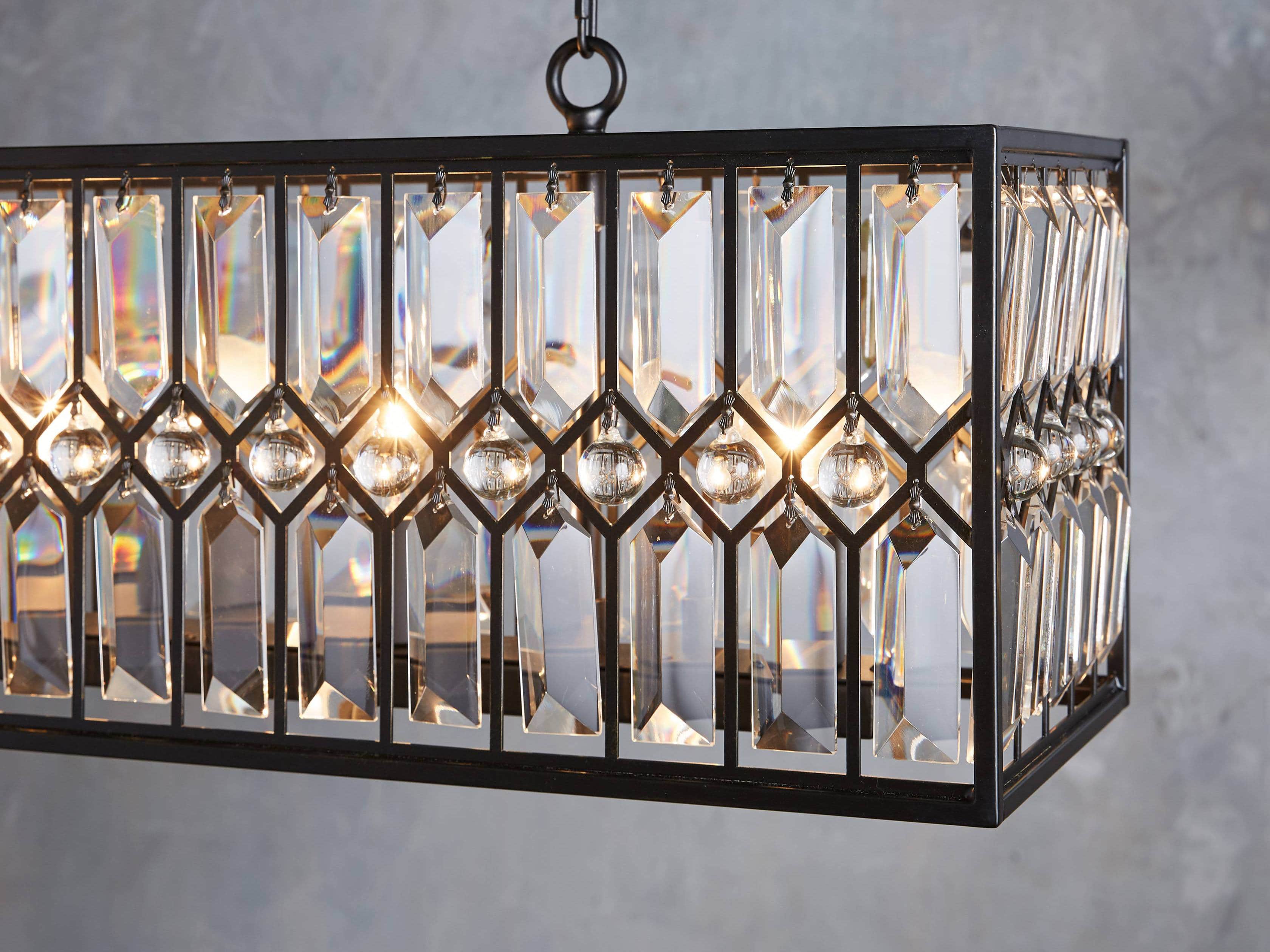 Ursula 49" Rectangle Chandelier, slide 2 of 4