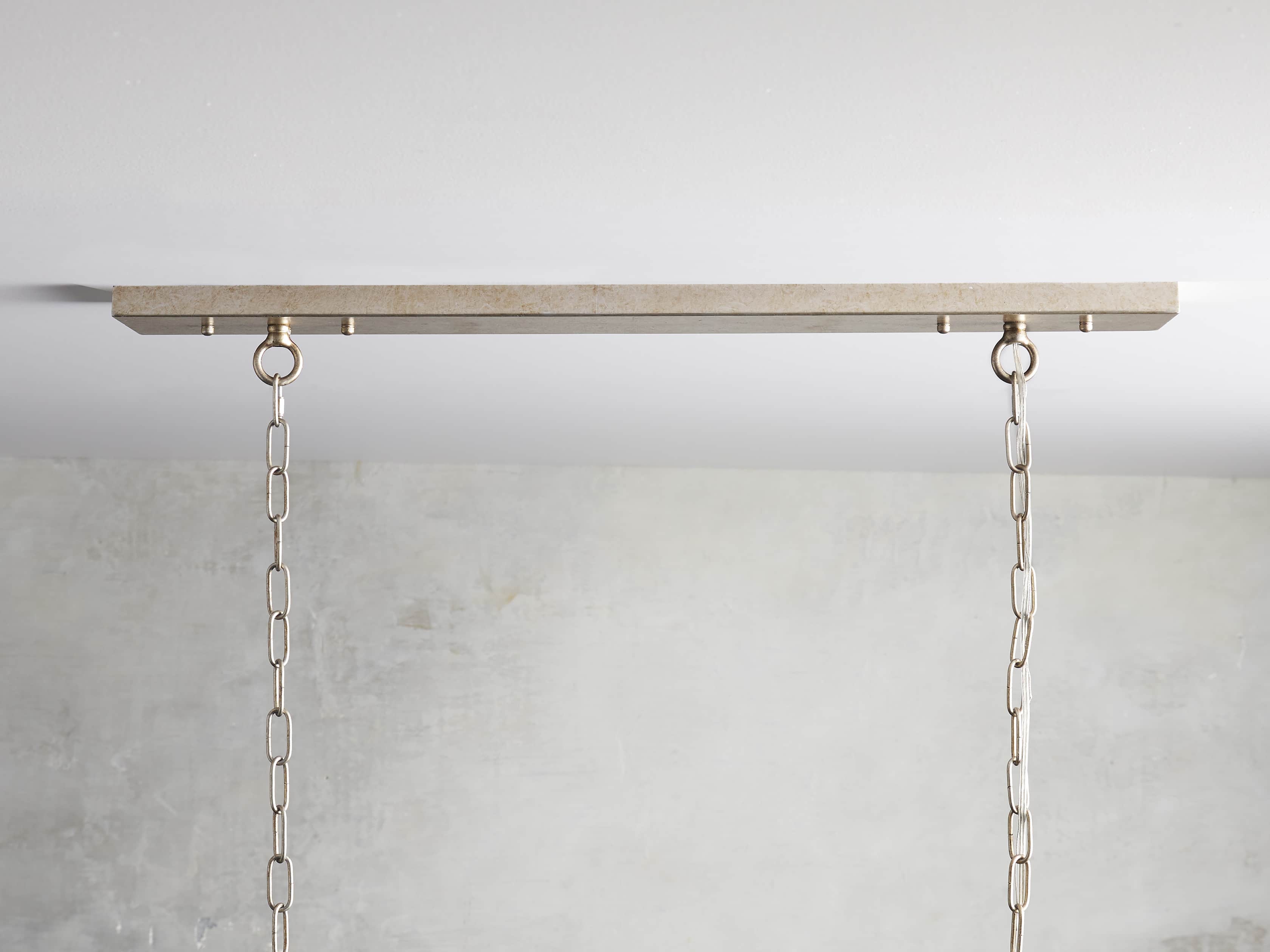 Hemisphere Garnet Rectangular Chandelier in Silver, slide 3 of 4