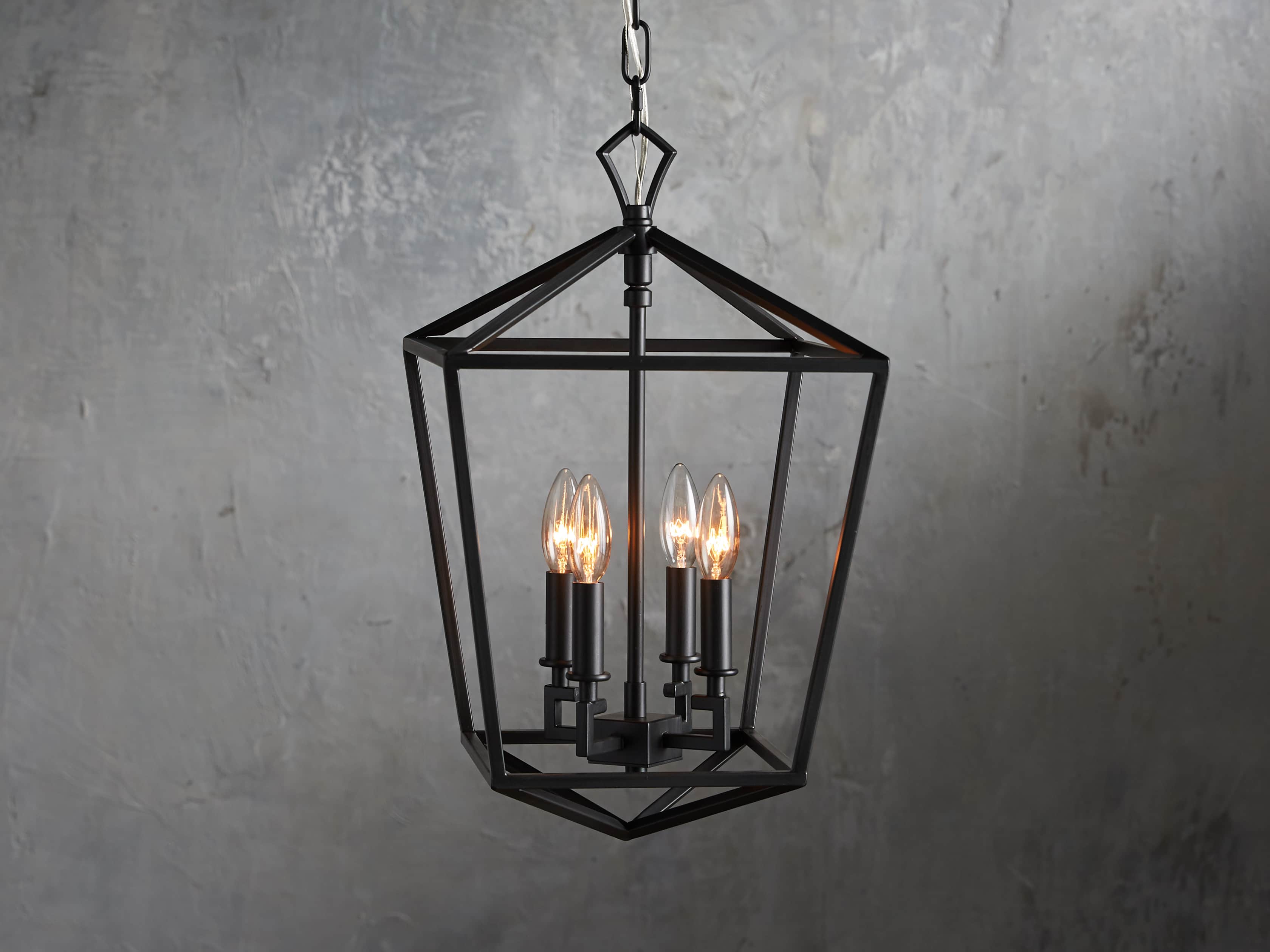 Hemisphere Garnet Lantern in Antique Bronze