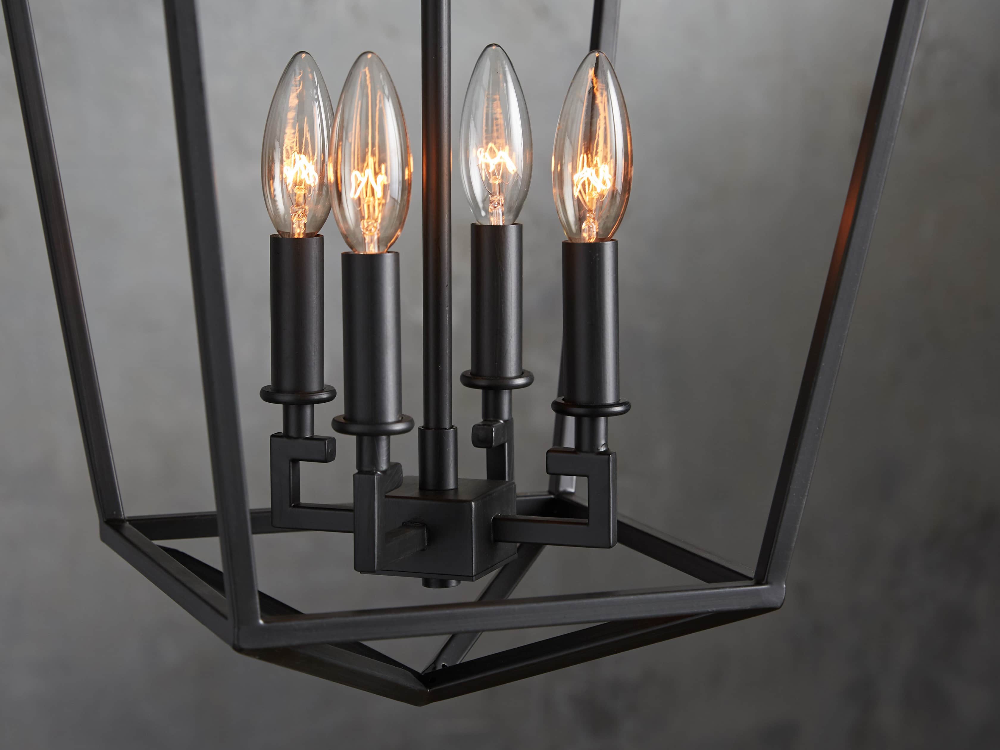 Hemisphere Garnet Lantern in Antique Bronze