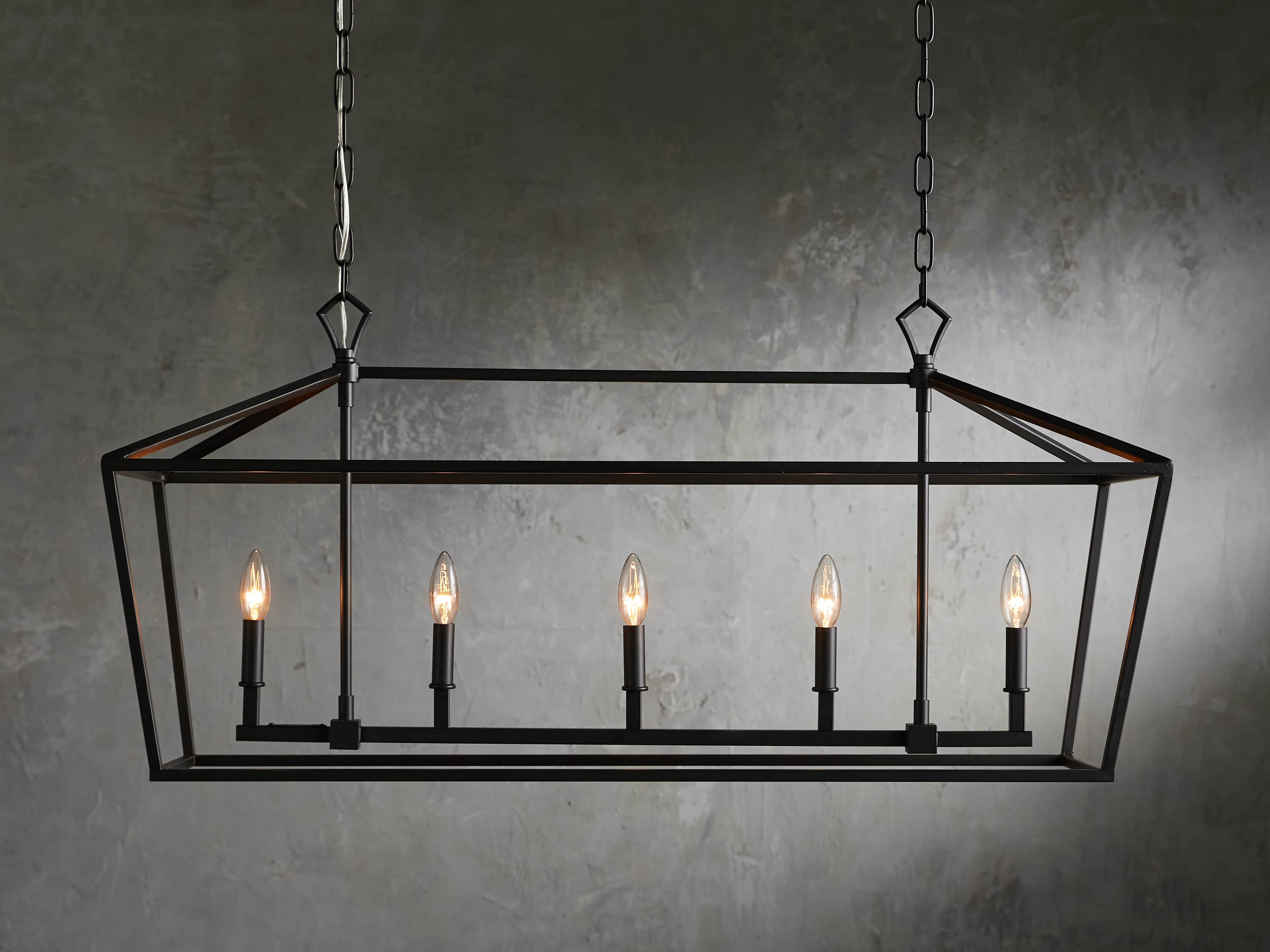 Hemisphere Garnet Rectangular Chandelier In Antique Bronze Hemisphere Garnet Rectangular Chandelier In Antique Bronze
