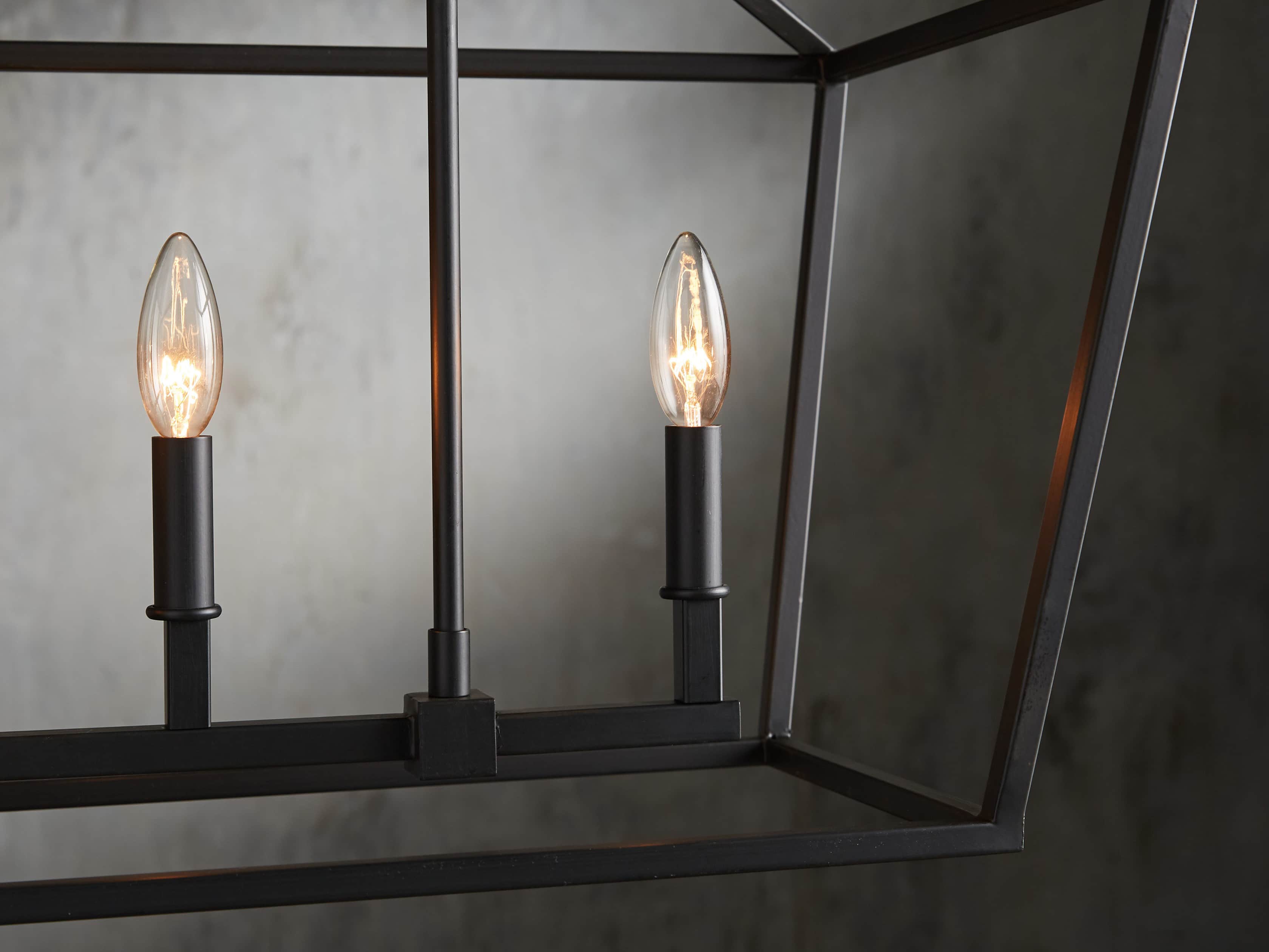 Hemisphere Garnet Rectangular Chandelier