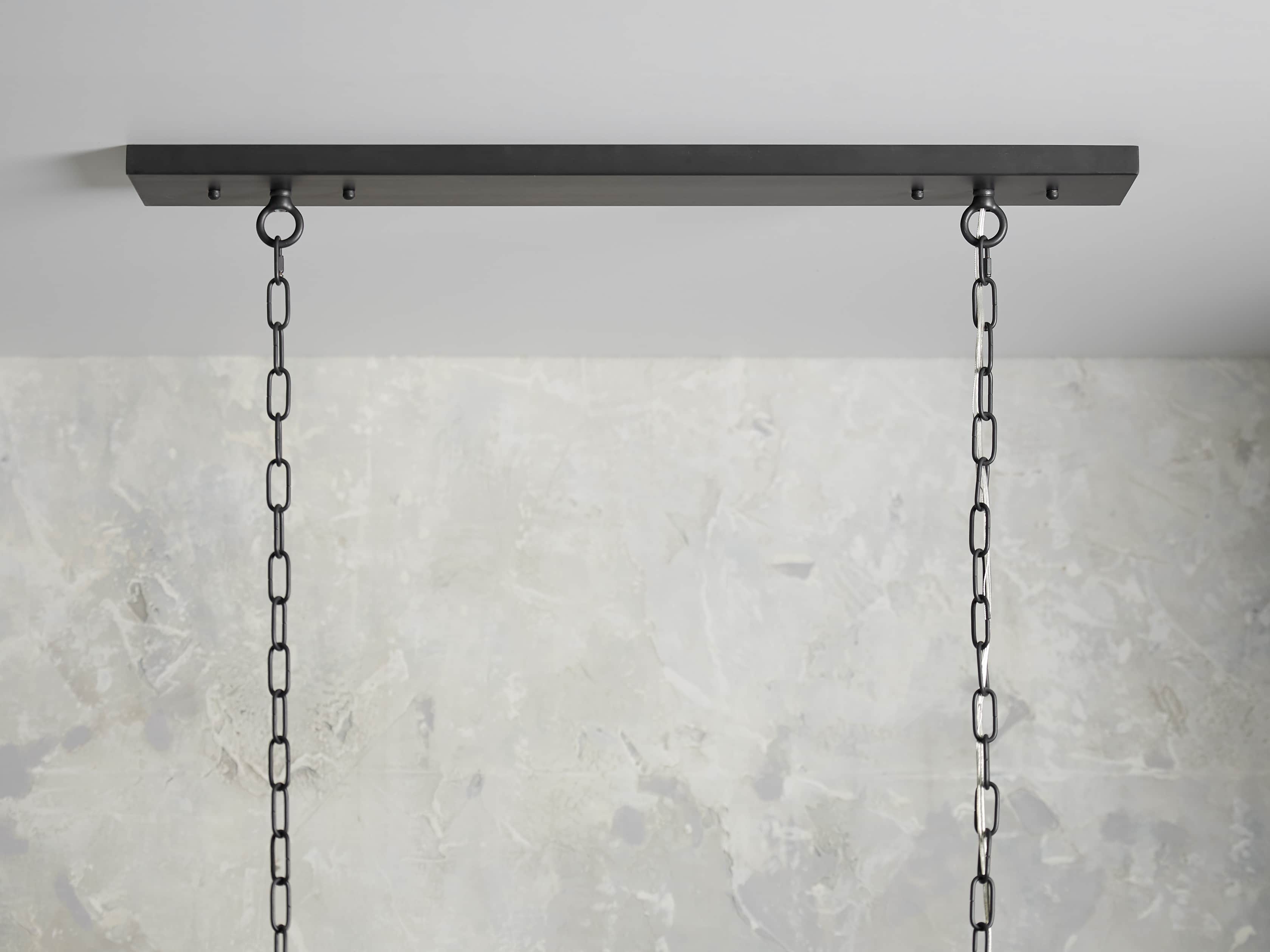 Hemisphere Garnet Rectangular Chandelier
