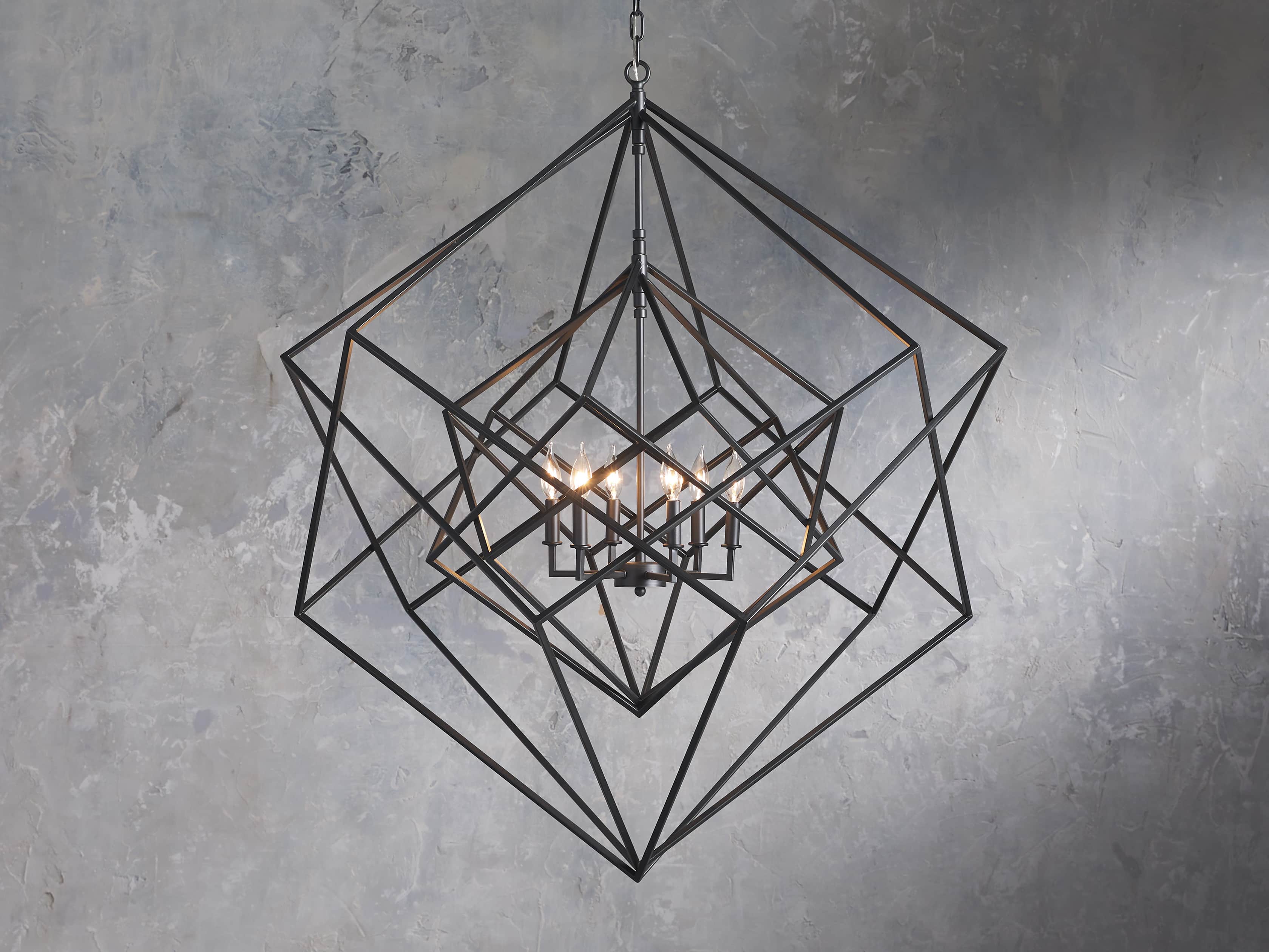 GEODE 48" CHANDELIER IN BRONZE, slide 1 of 7