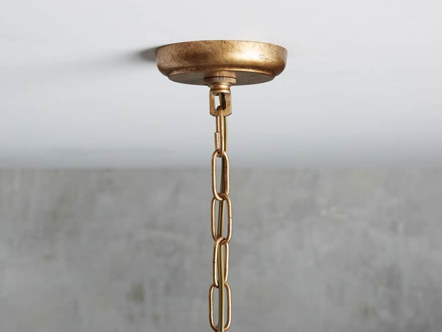 GARNET 24" CHANDELIER IN BRASS, slide 3 of 5