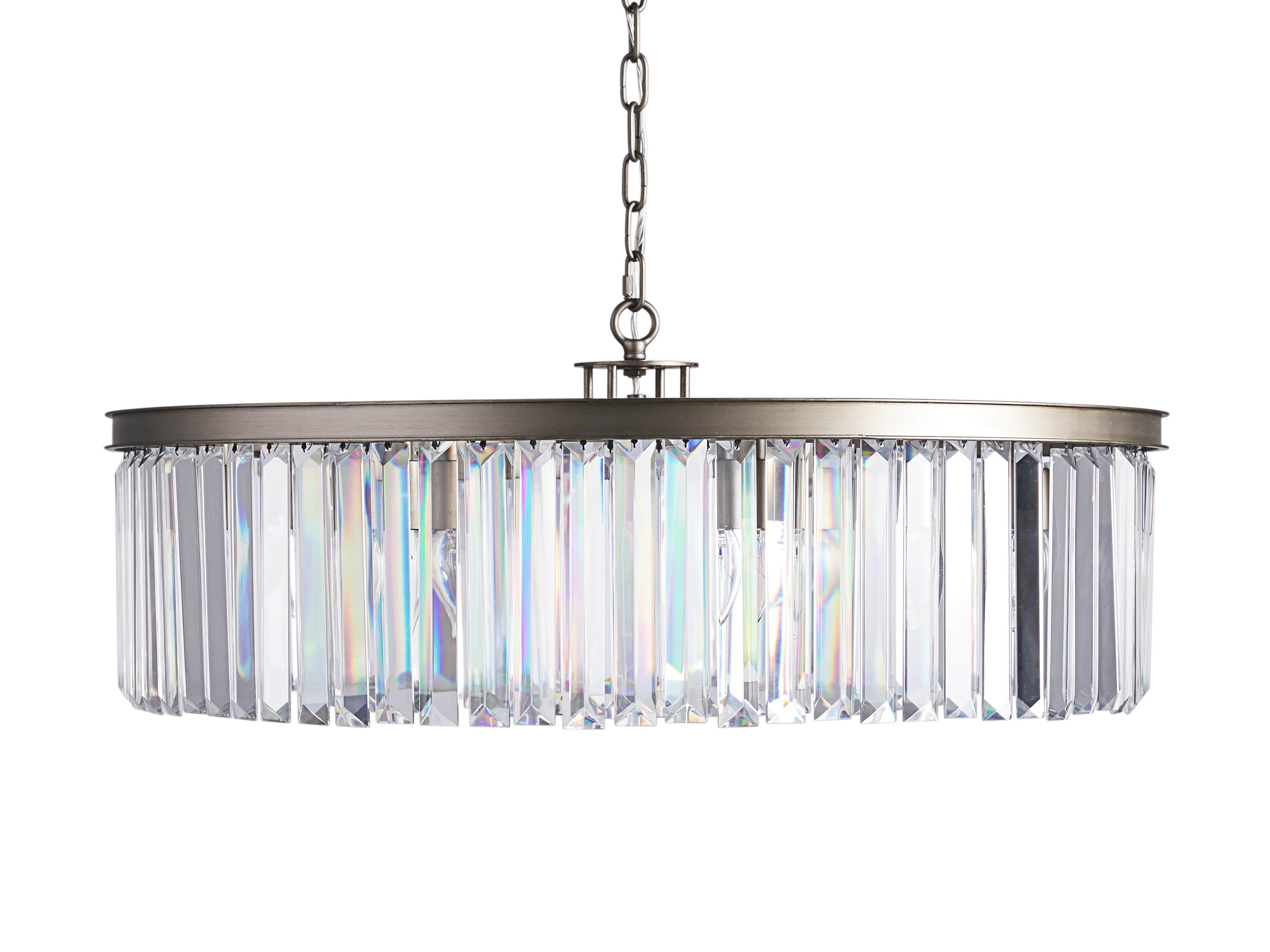 LEYLAND 1-TIER CHANDELIER IN NICKEL, slide 5 of 5