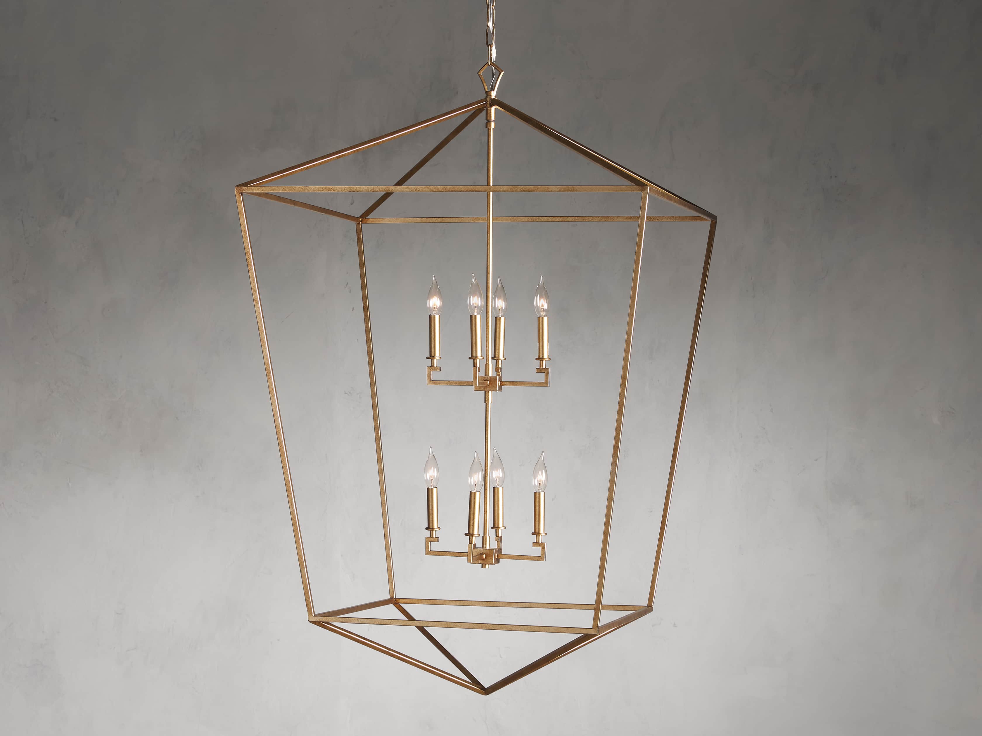 Hemisphere Garnet 51" Chandelier in Brass, slide 1 of 6