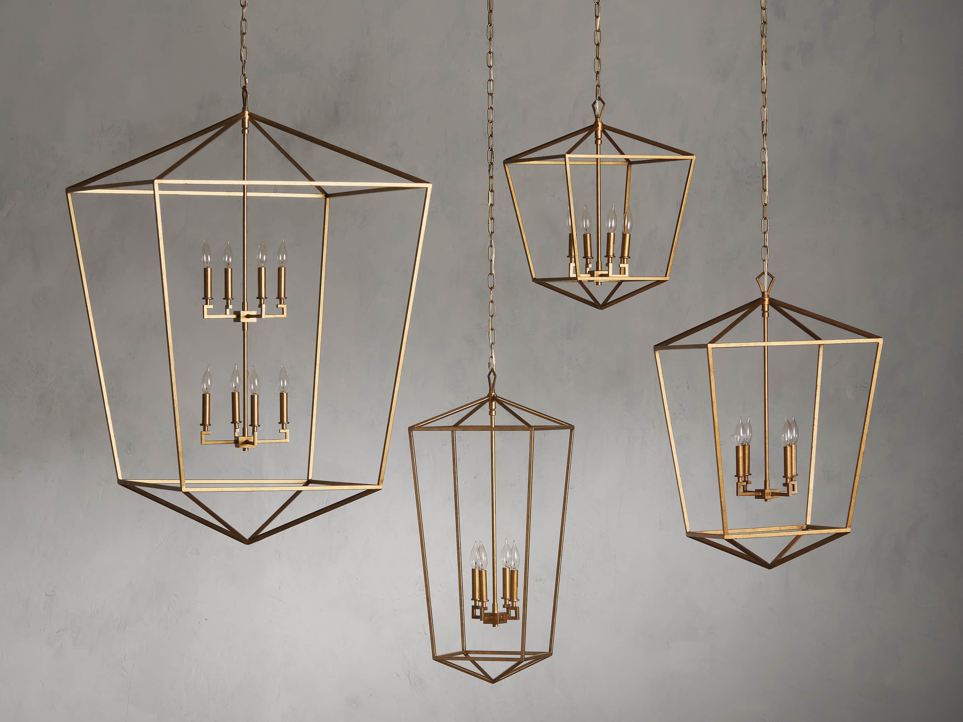 Hemisphere Garnet 51" Chandelier in Brass, slide 5 of 6