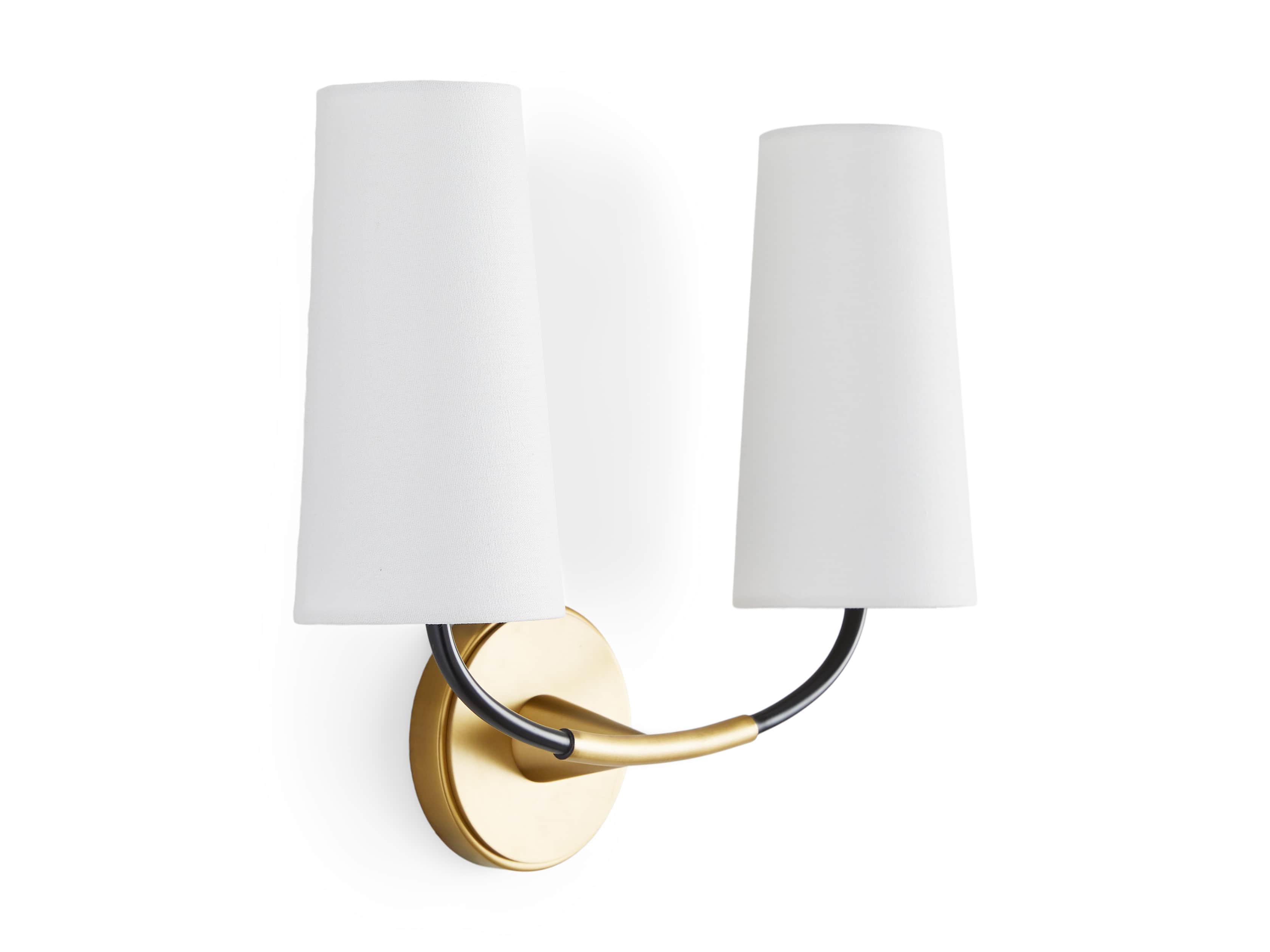 LENNON SCONCE W/ WHITE SHADES, slide 6 of 7