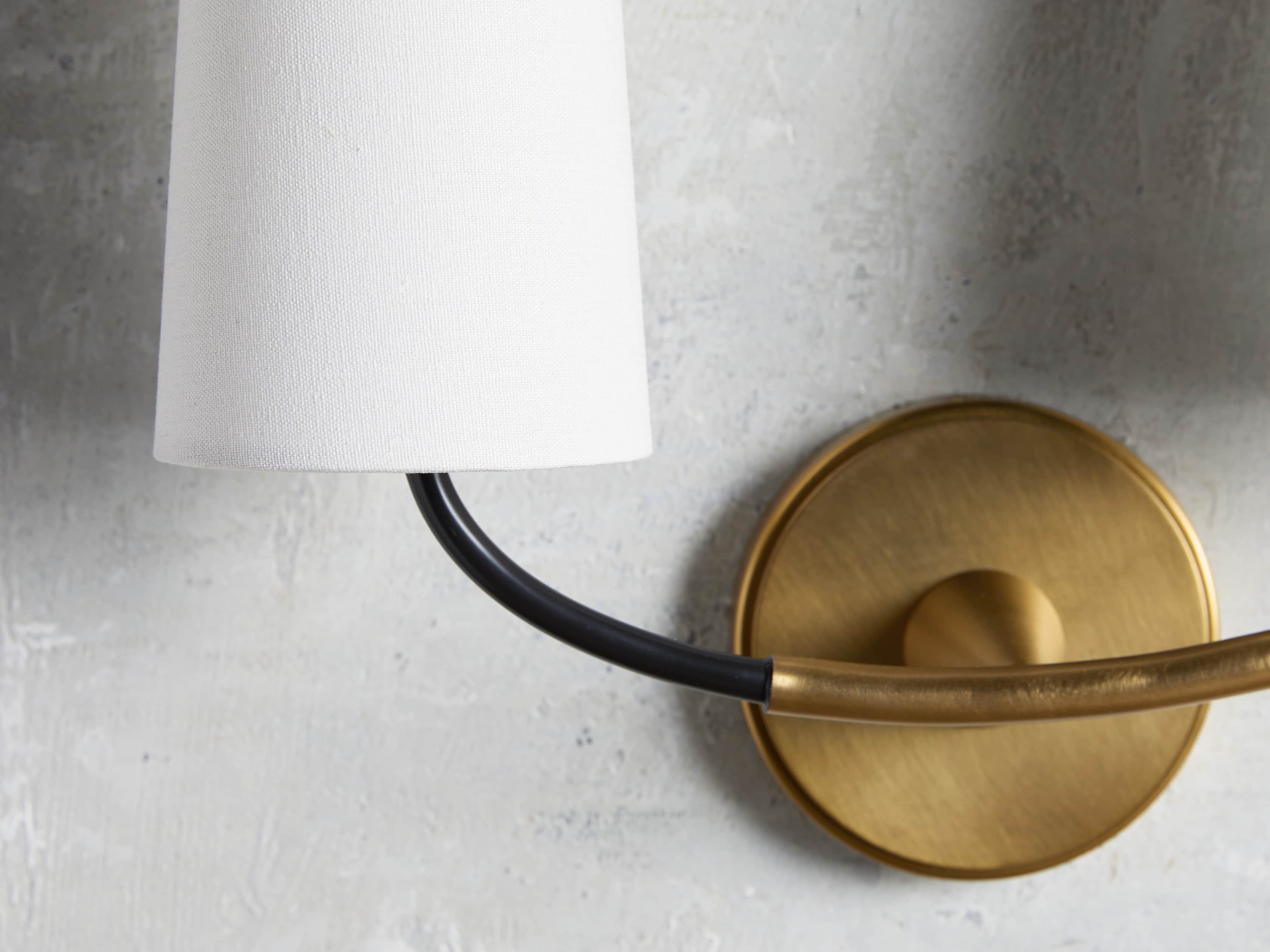 LENNON SCONCE W/ WHITE SHADES, slide 5 of 7