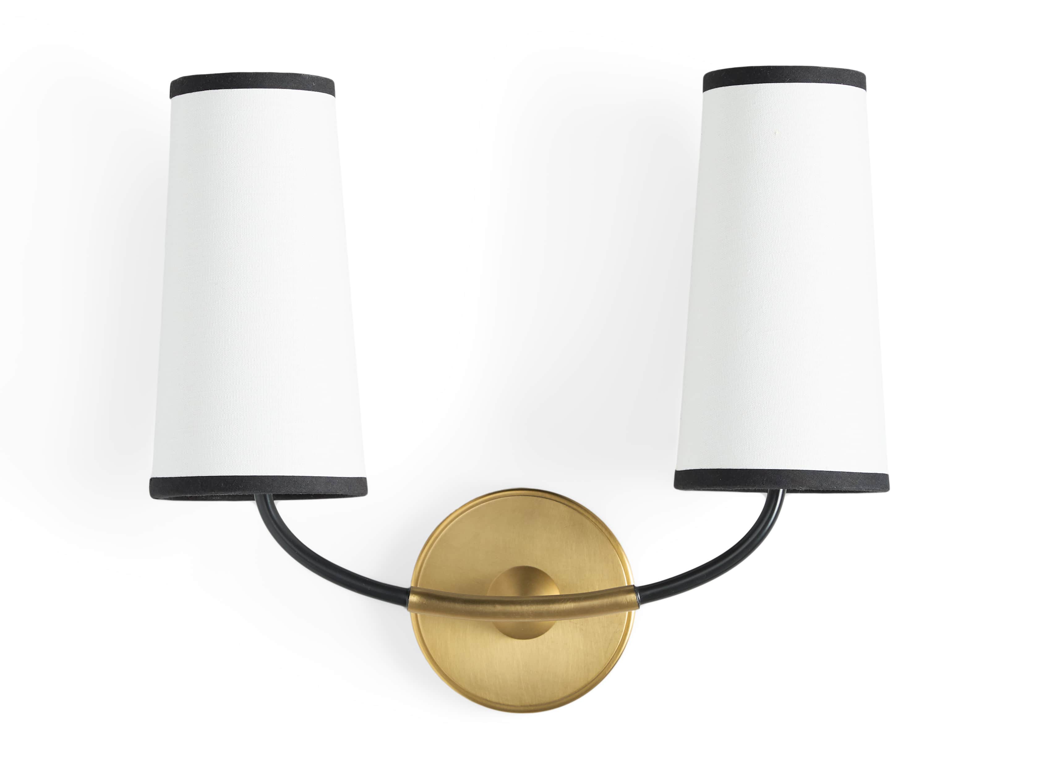 LENNON SCONCE W TRIMMED SHADES, slide 7 of 8