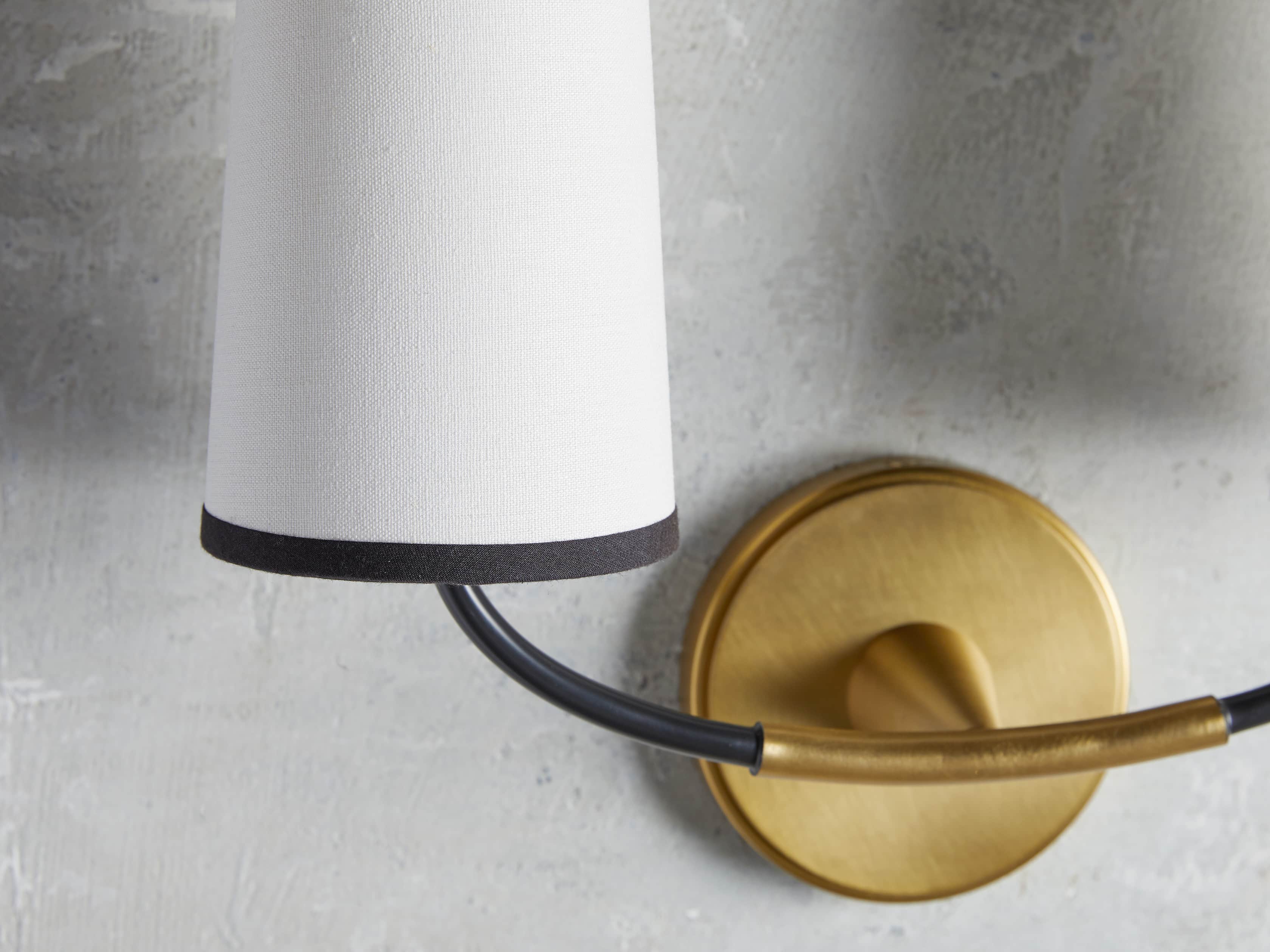 LENNON SCONCE W TRIMMED SHADES, slide 5 of 8