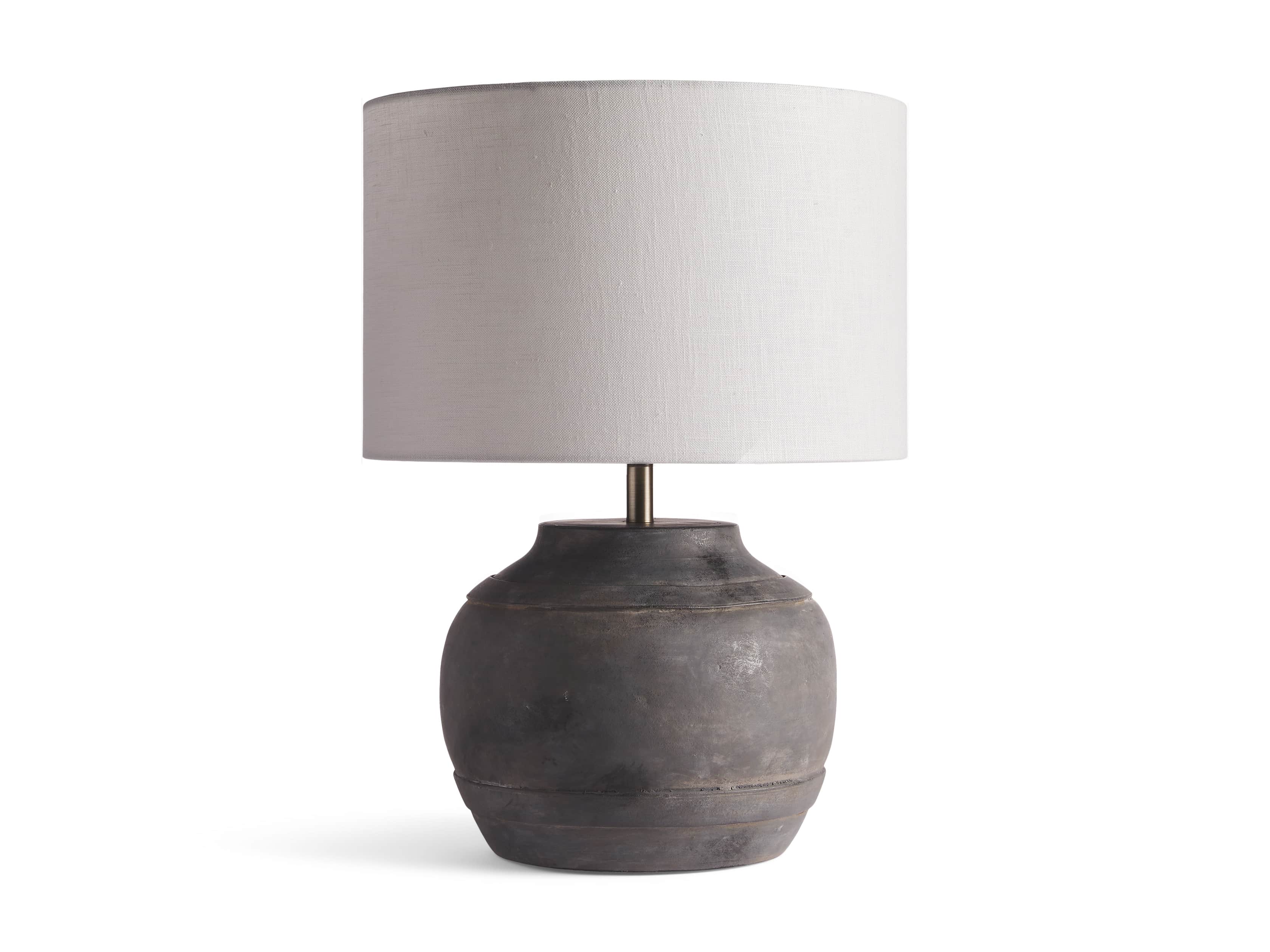 grey side lamp