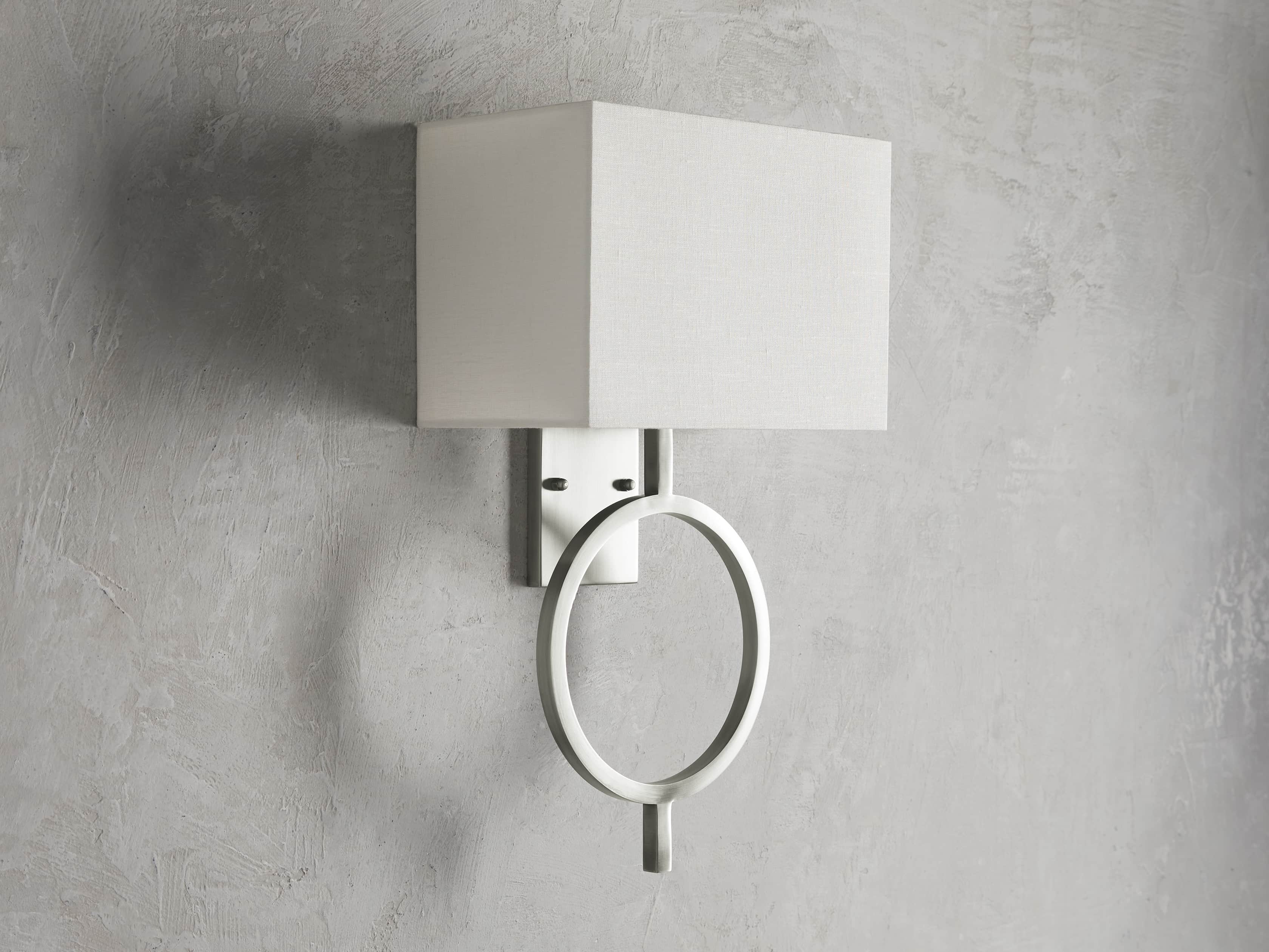 Rhys Nickel Wall Sconce, slide 2 of 6
