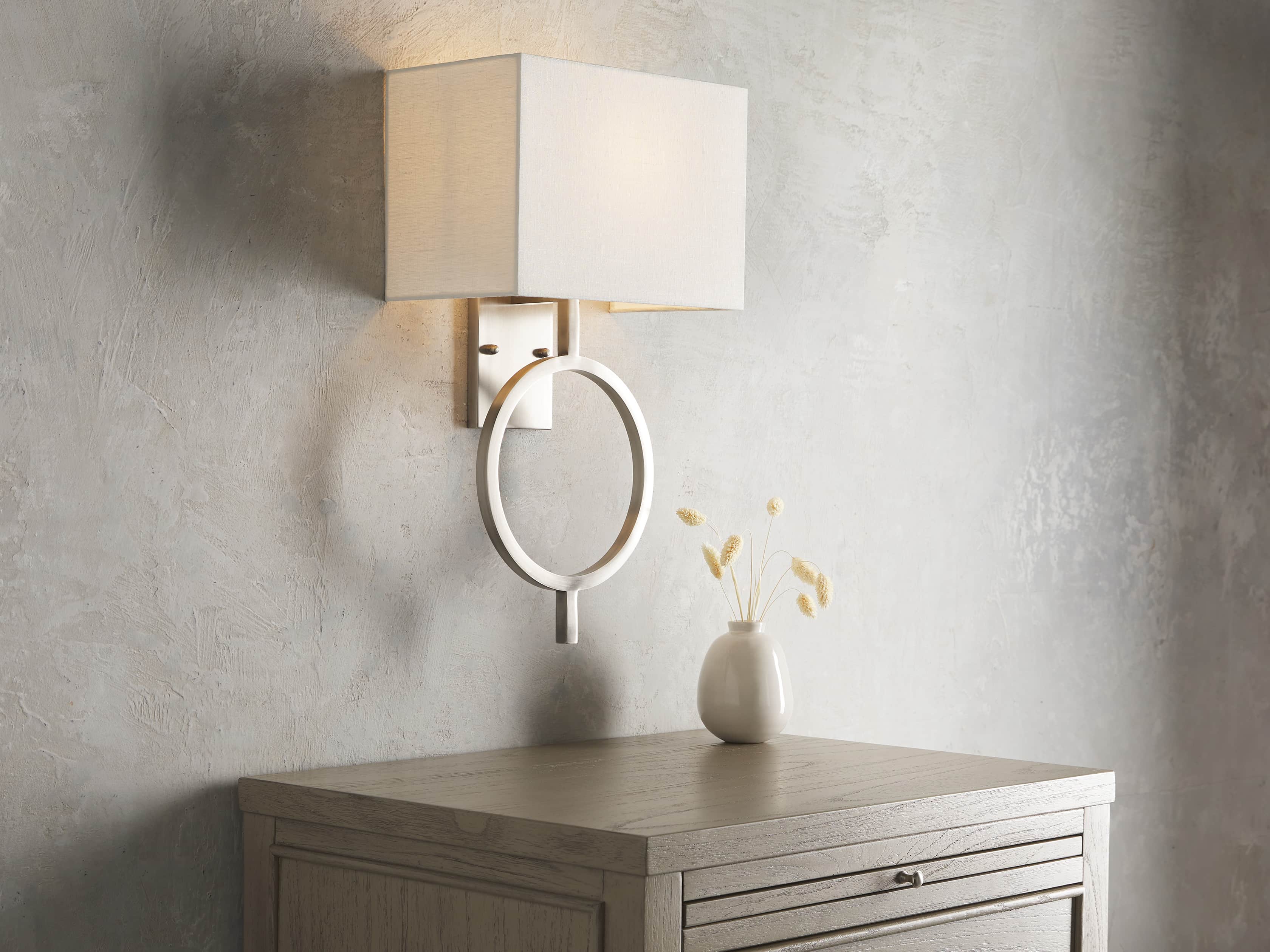Rhys Nickel Wall Sconce, slide 3 of 6