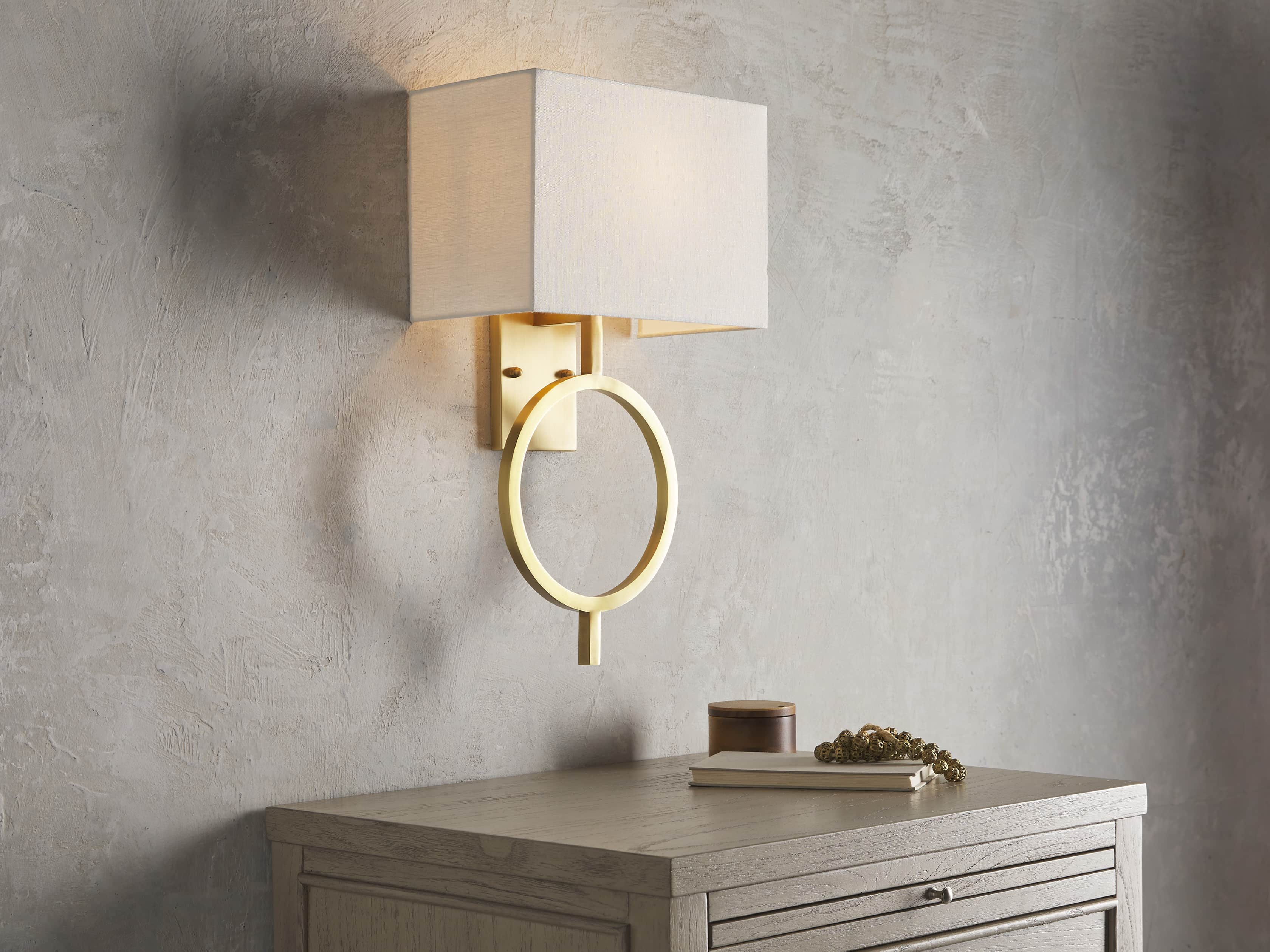 Rhys Brass Wall Sconce, slide 3 of 6