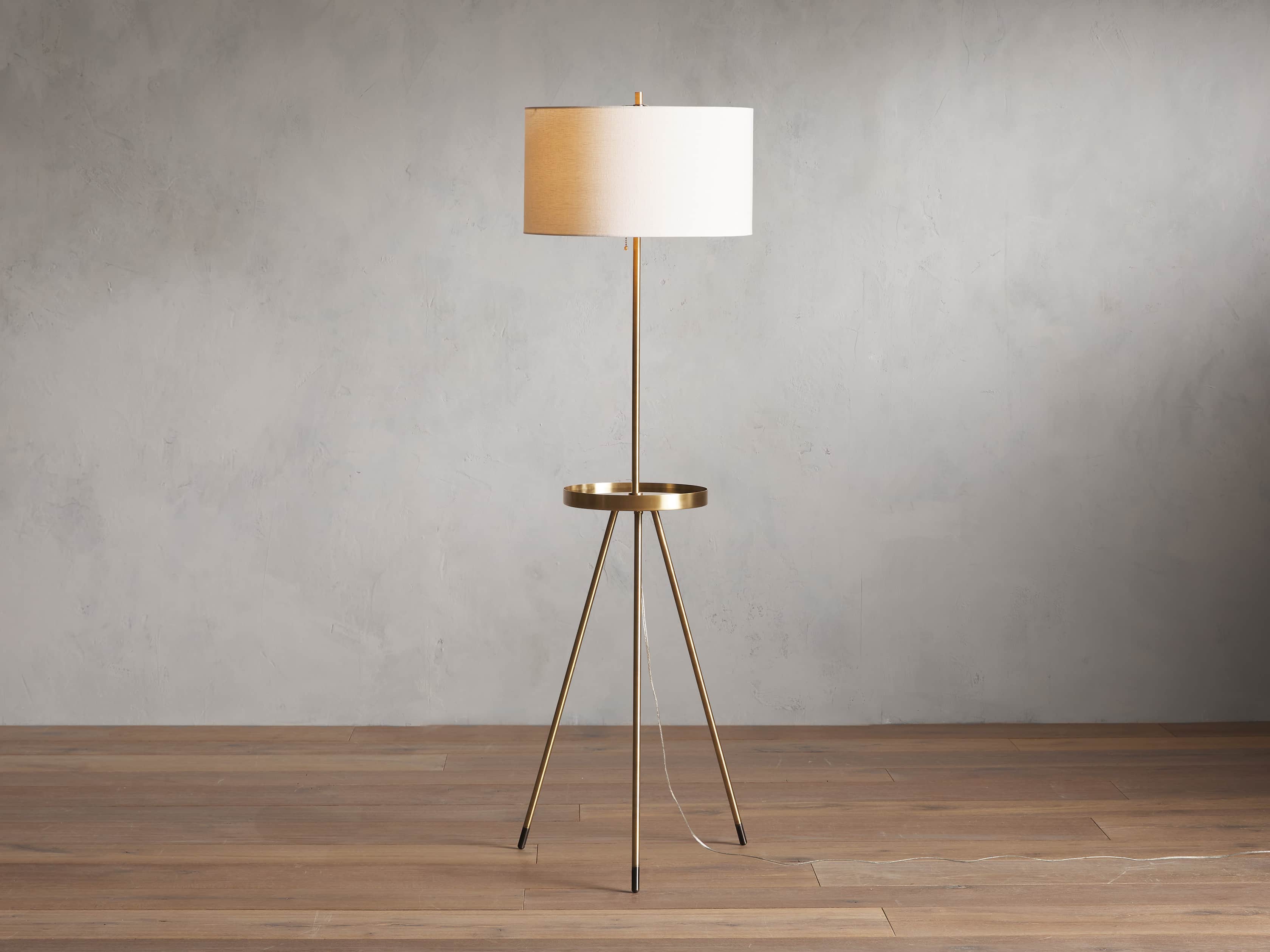 brass contemporary floor lamp