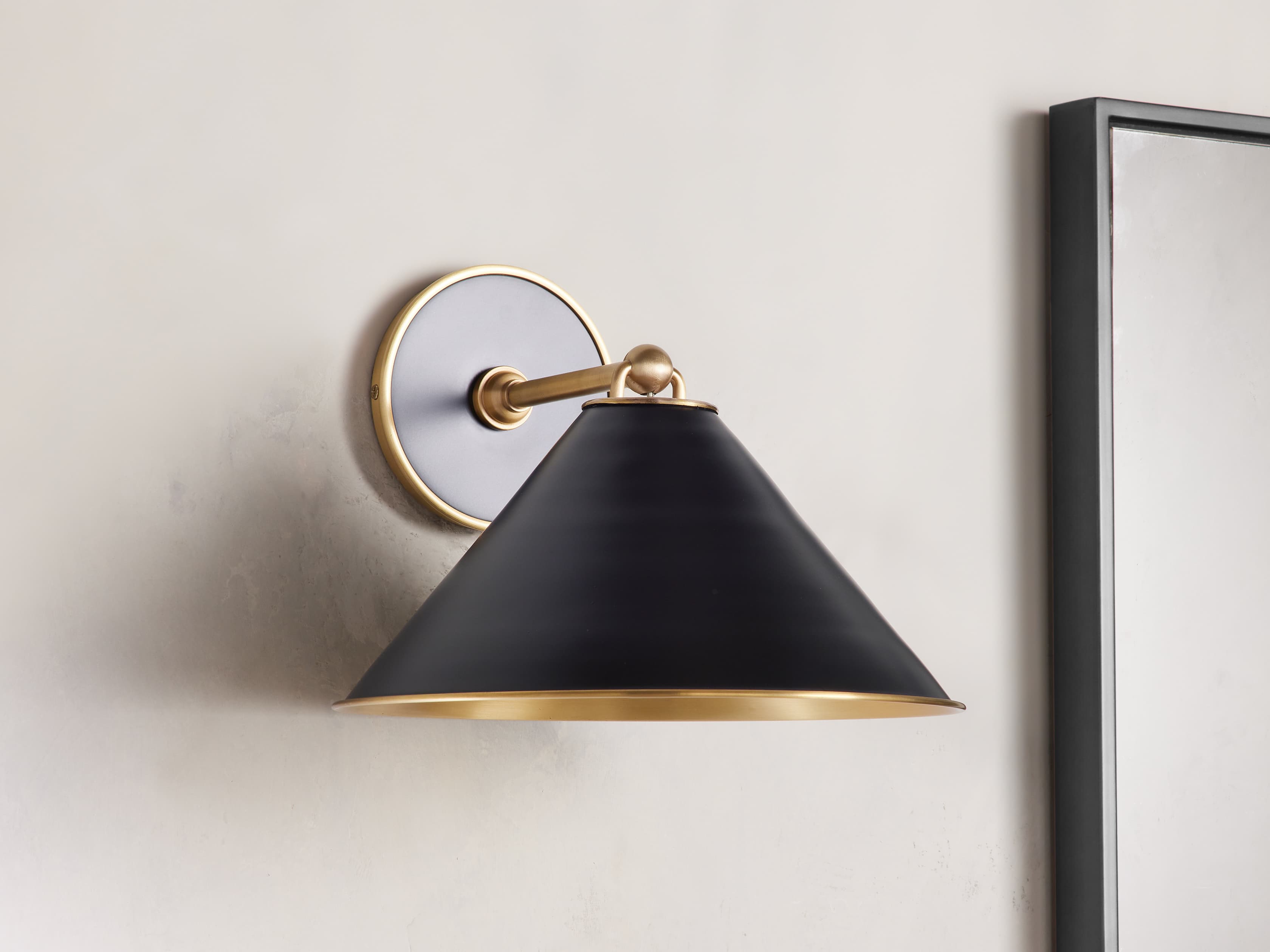 Brass and black wall lights new arrivals
