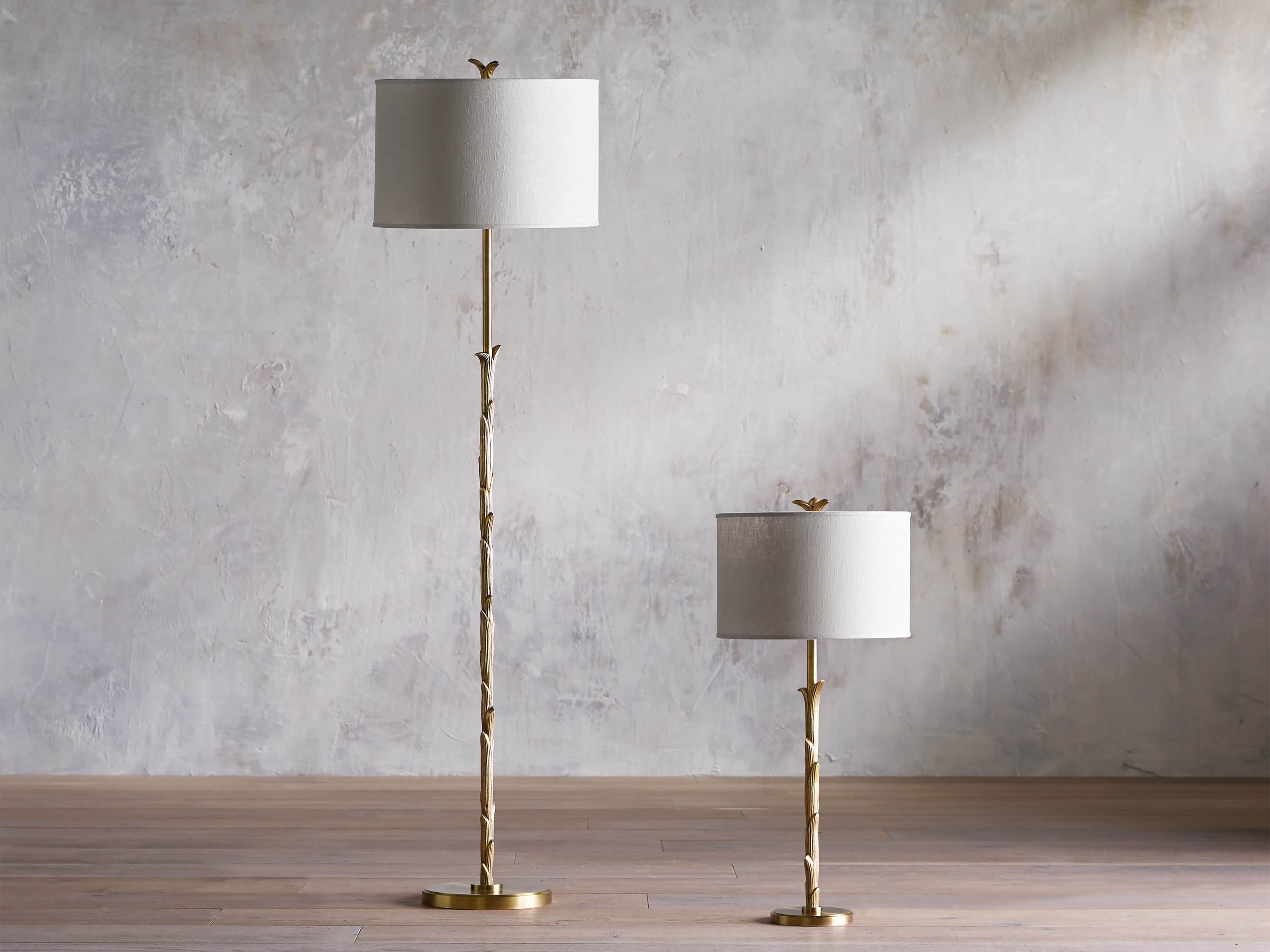 Flora 17" Floor Lamp with Ivory Shade, slide 3 of 6